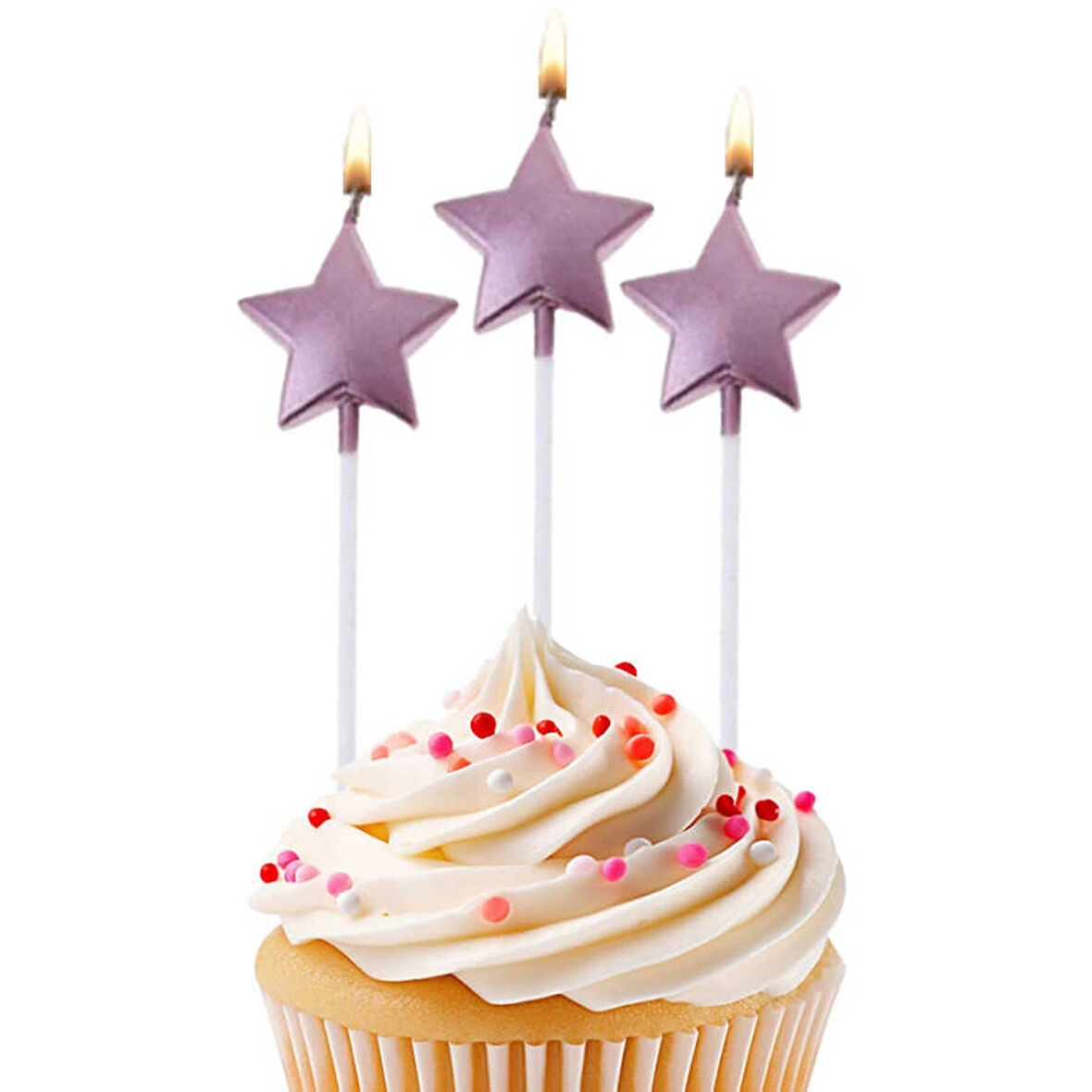 Metalik Bronz Yıldız Mum