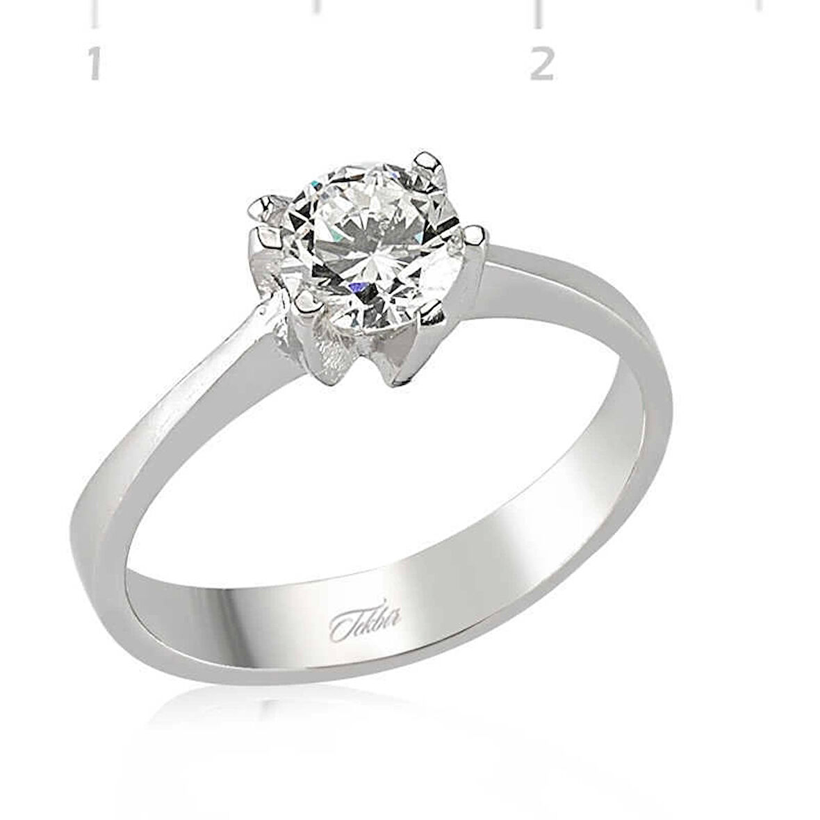 Supertrend Gümüş Tek Taş Kadın Yüzük