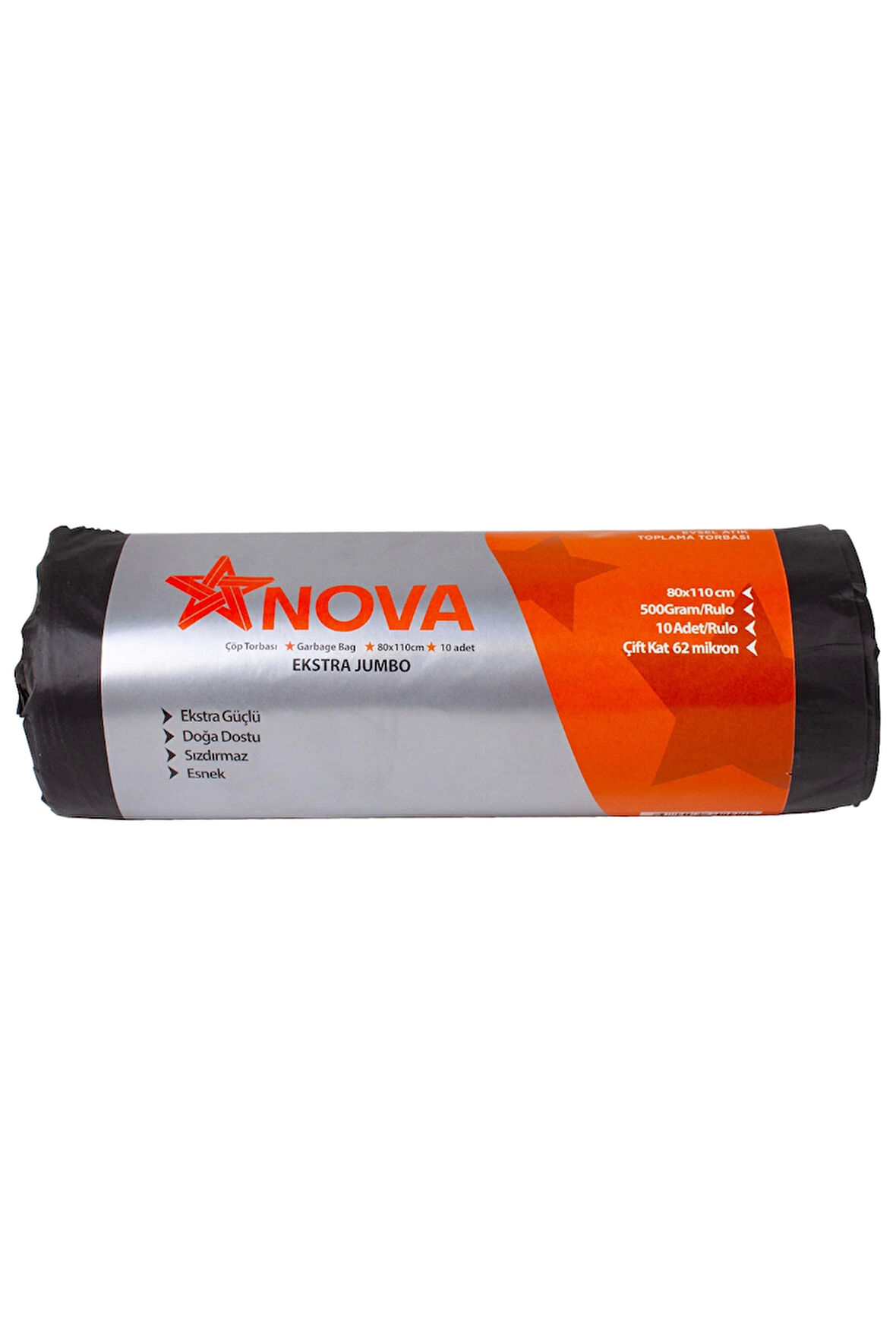 Battal Çöp Torbası Siyah (500gr) 80x110cm 10lu