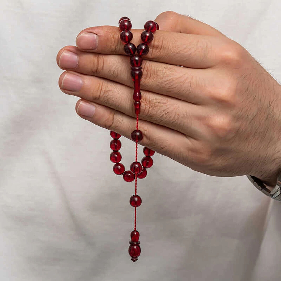 Supertrend Yuvarlak Sıkma Kehribar Tesbih