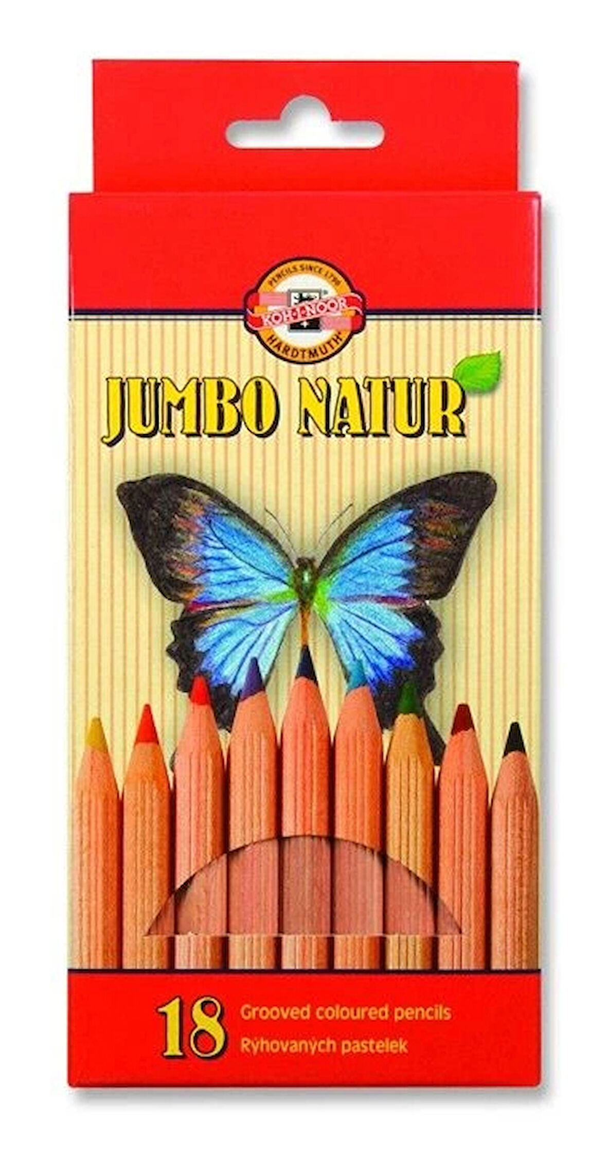 Supertrend Jumbo Naturel Kalın Kuru Boya Kalemi Seti 18 Renk