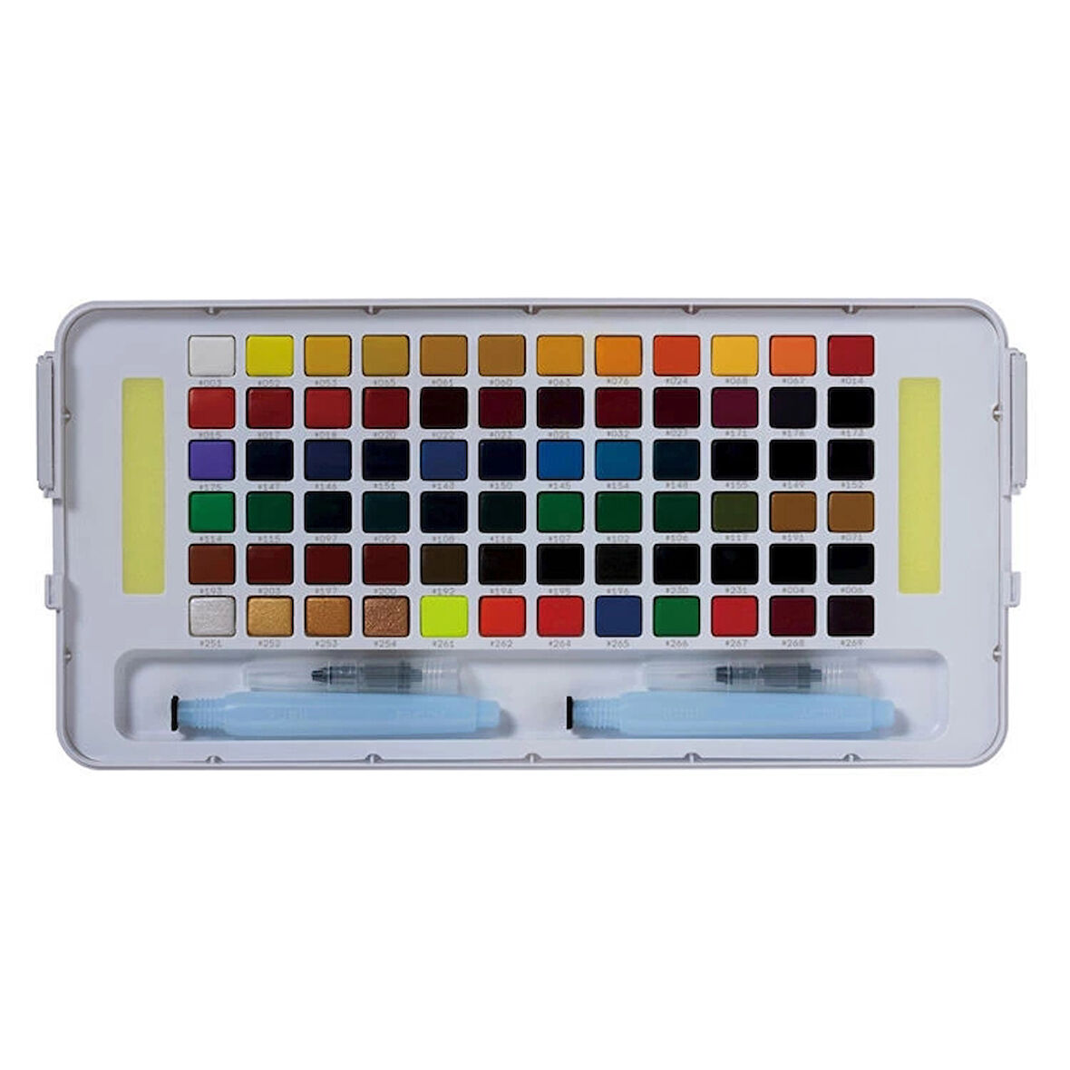 Supertrend Koi Tablet Sulu Boya Seti 72 Renk Studio Set + 2 Adet Su Hazneli Fırça Hediyeli