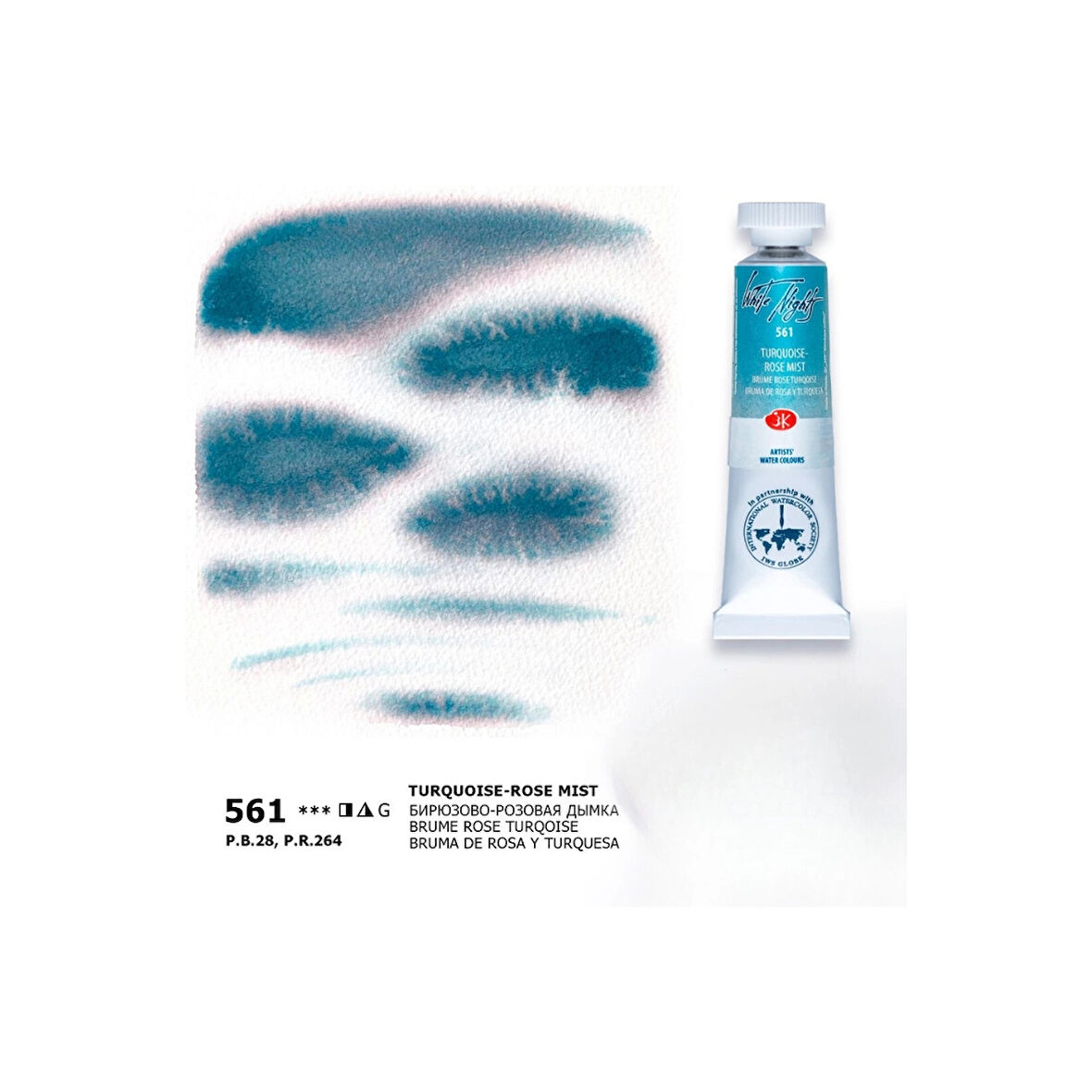 Supertrend White Nights Tüp Sulu Boya 10 ml. 561 Turquoise Rose Mist