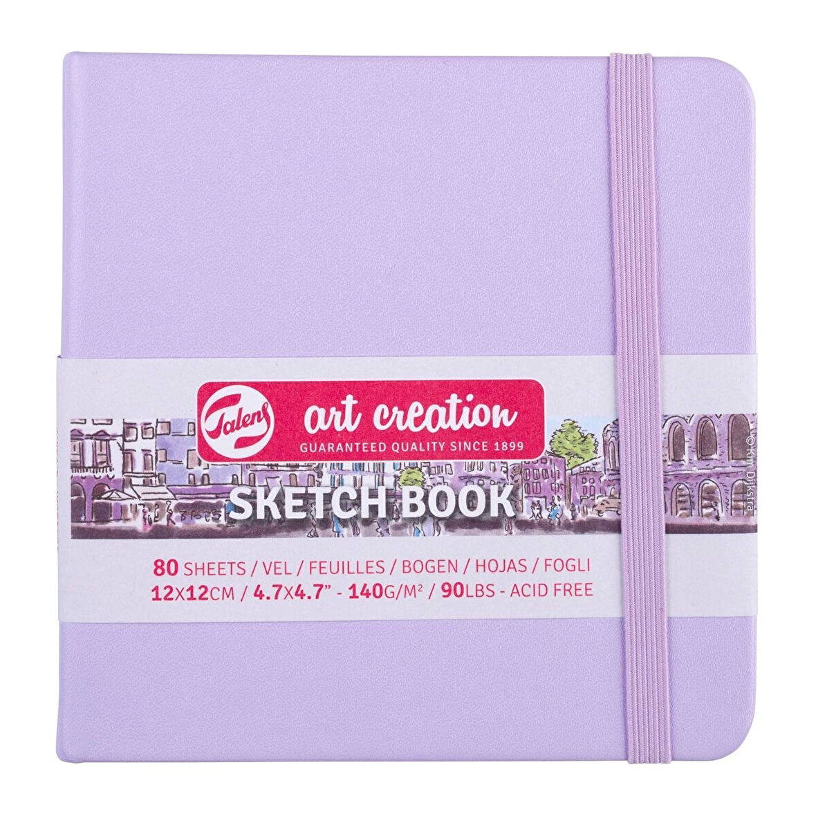 Supertrend Art Creation Sketchbook Sert Kapak Eskiz Çizim Defteri 140 gr. 12x12 cm. 80 yp. PASTEL LİLA