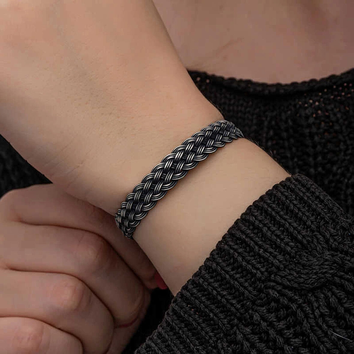 Supertrend Gümüş Kazaziye Örgü Bileklik