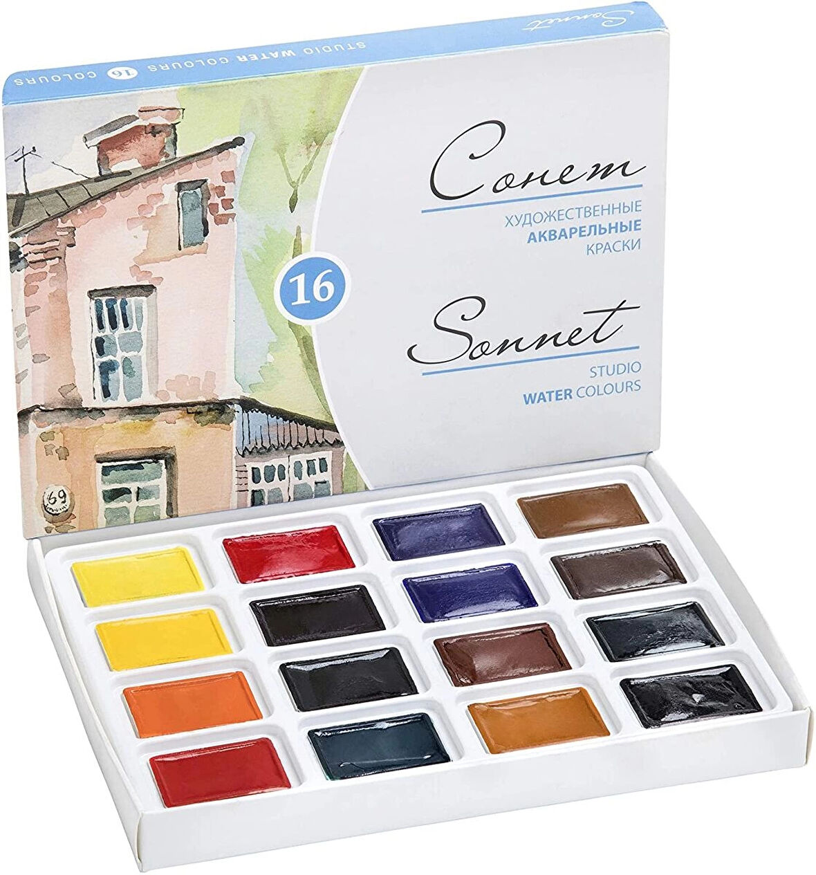 Supertrend Sonnet (Conem) Tablet Sulu Boya Seti 16 Renk Karton Kutu