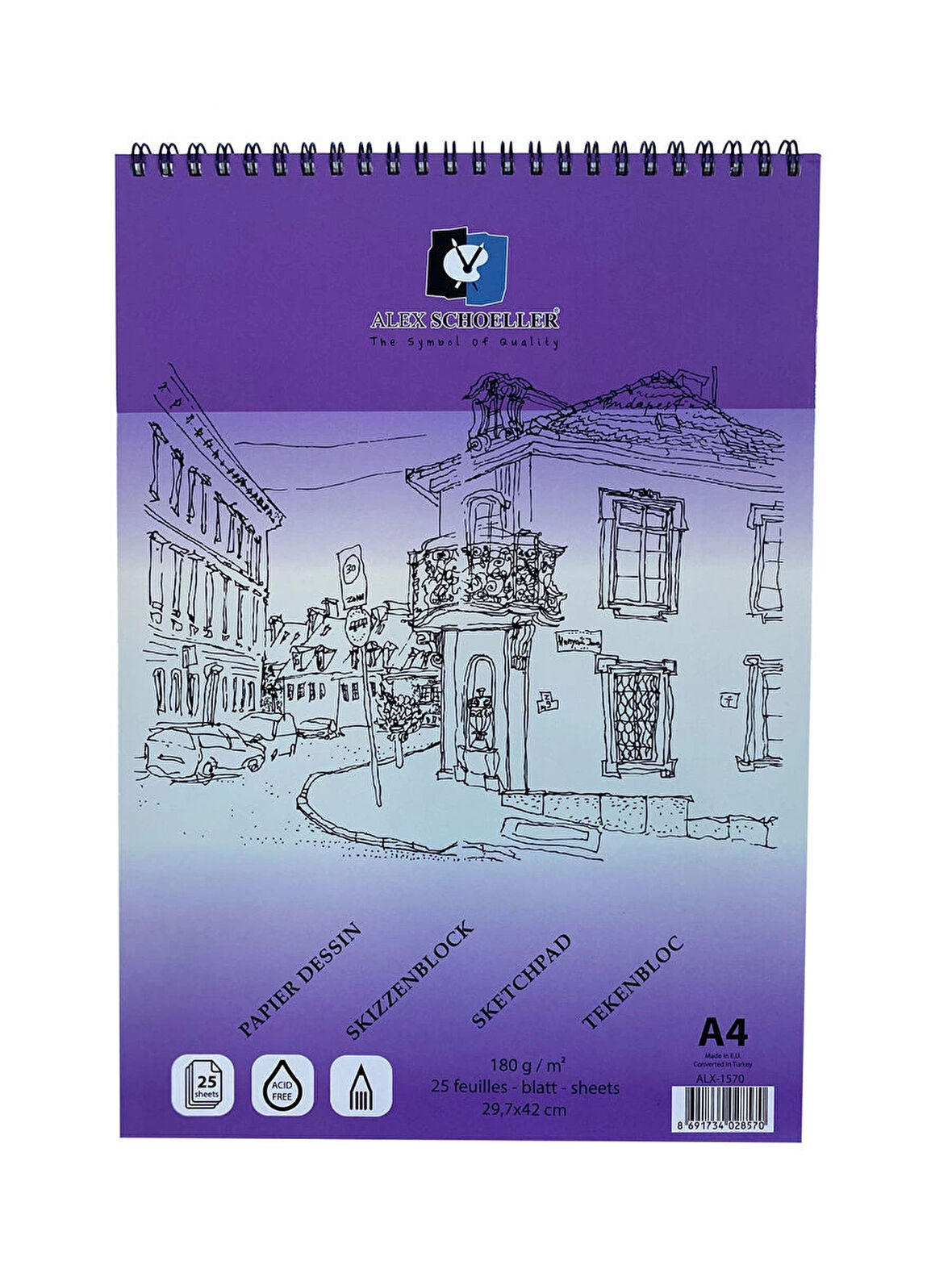 Supertrend Spiralli Eskiz Çizim Defteri 180 gr. A4 25 yp.