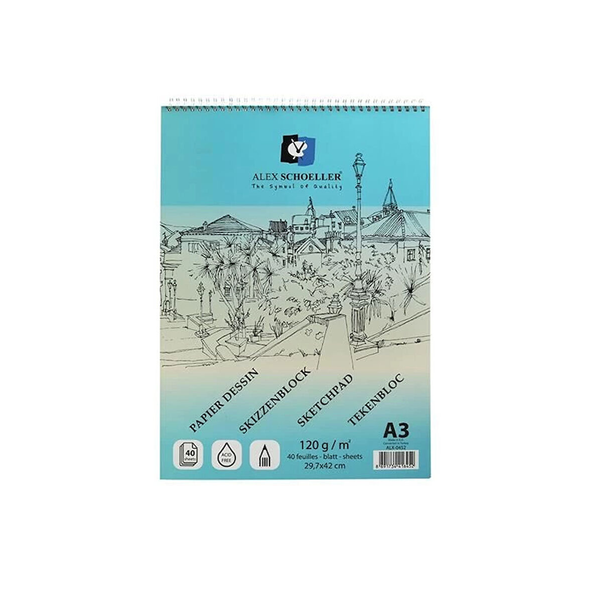 Supertrend Spiralli Eskiz Çizim Defteri 120 gr. A3 40 yp.