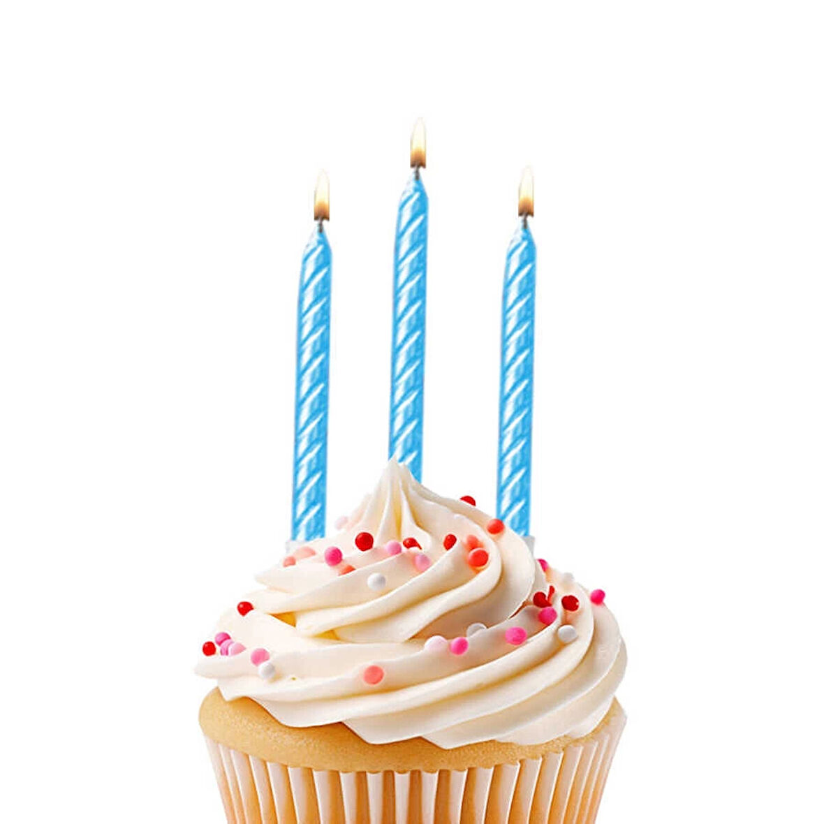 Kısa Makaron Burgu Doğum Günü Mumu