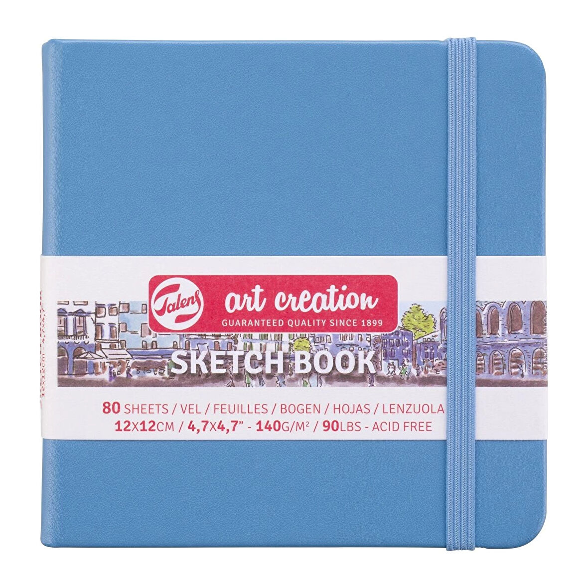 Supertrend Art Creation Sketchbook Sert Kapak Eskiz Çizim Defteri 140 gr. 12x12 cm. 80 yp. PASTEL MAVİ