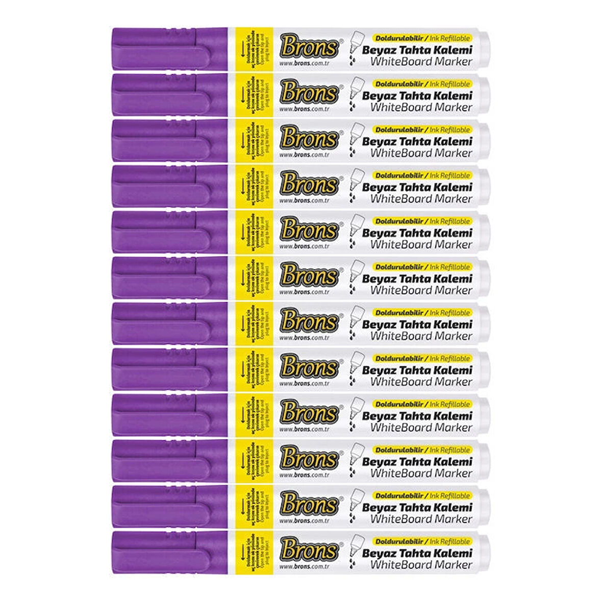 Supertrend Doldurulabilir Tahta Kalemi Mor 12'li Kutu