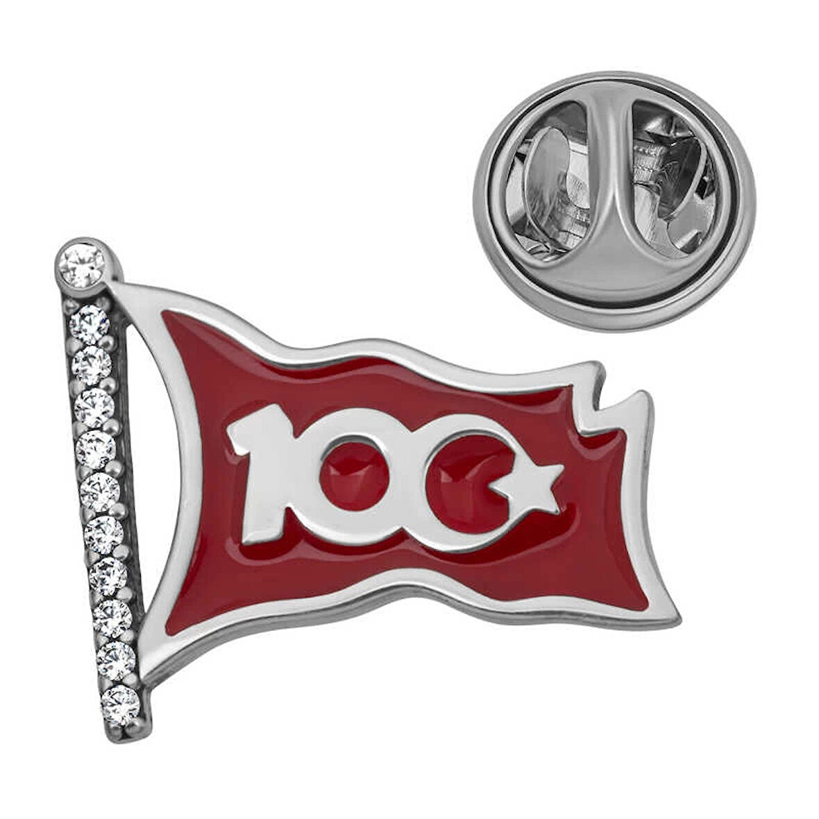 Supertrend Gümüş Ay Yıldız 100.yıl Rozet