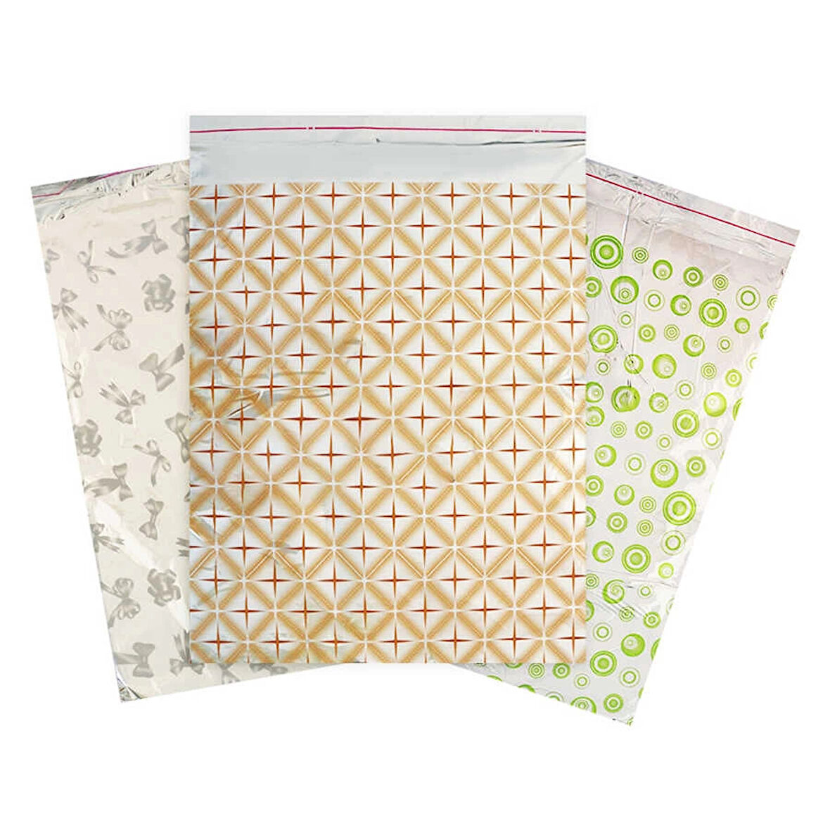 Desenli Metalize Poşet 35x50