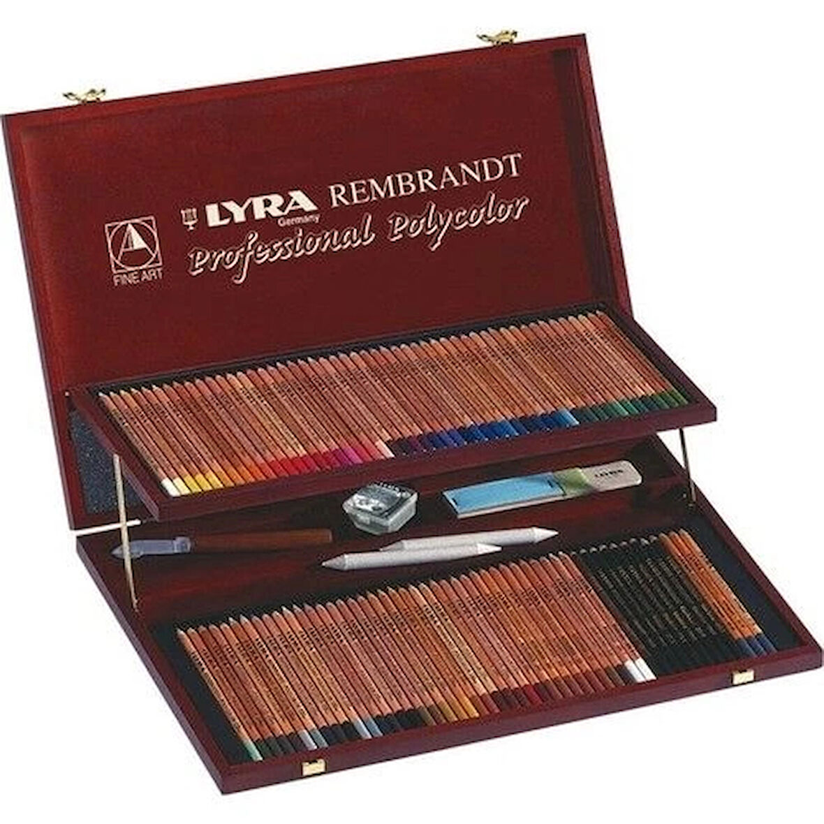 Supertrend Rembrandt Polycolor Artist Atelier Kuru Boya Seti 100 Renk + Aksesuarlar Ahşap Kutu