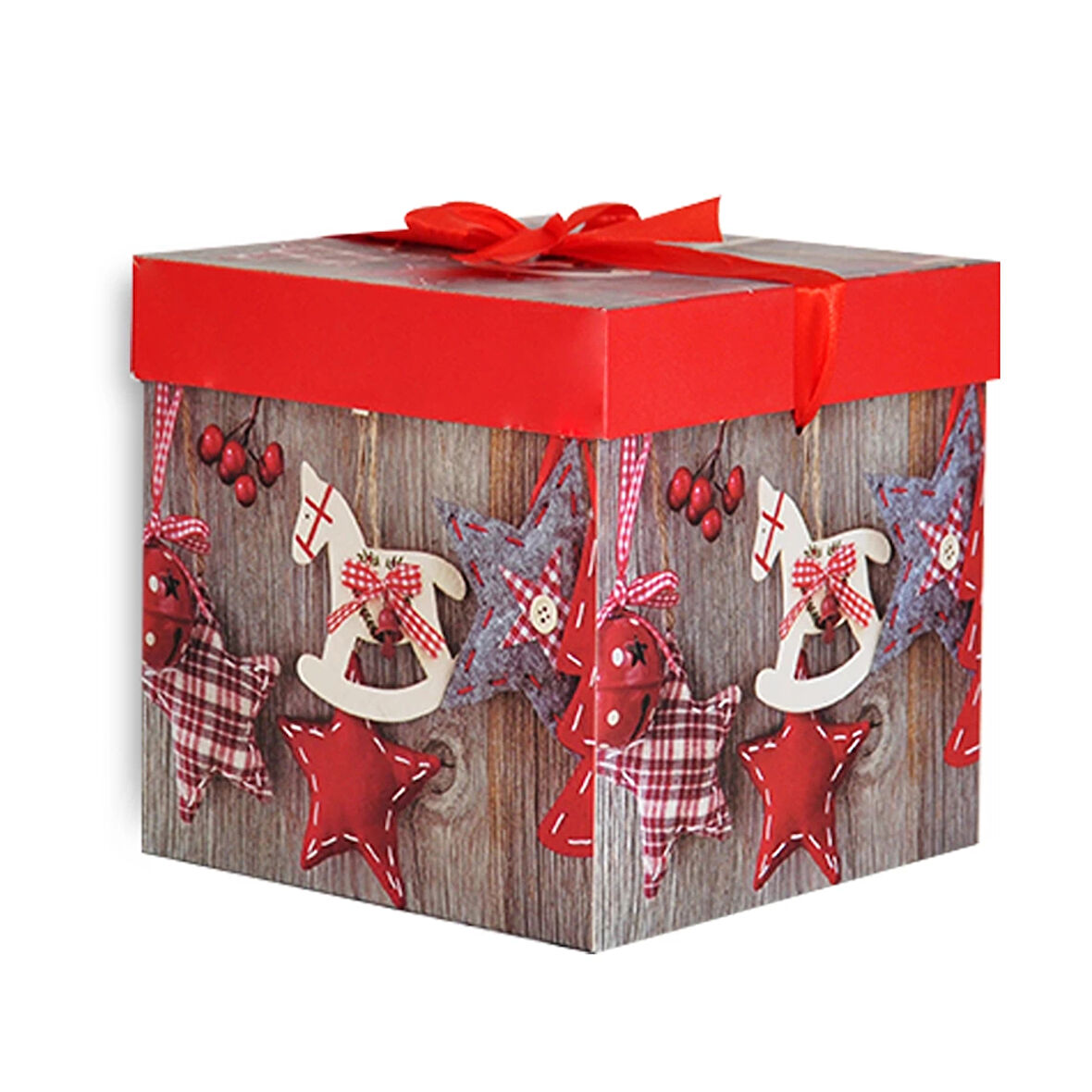 Yılbaşı Kendin Yap Hediye Kutusu 15x15cm