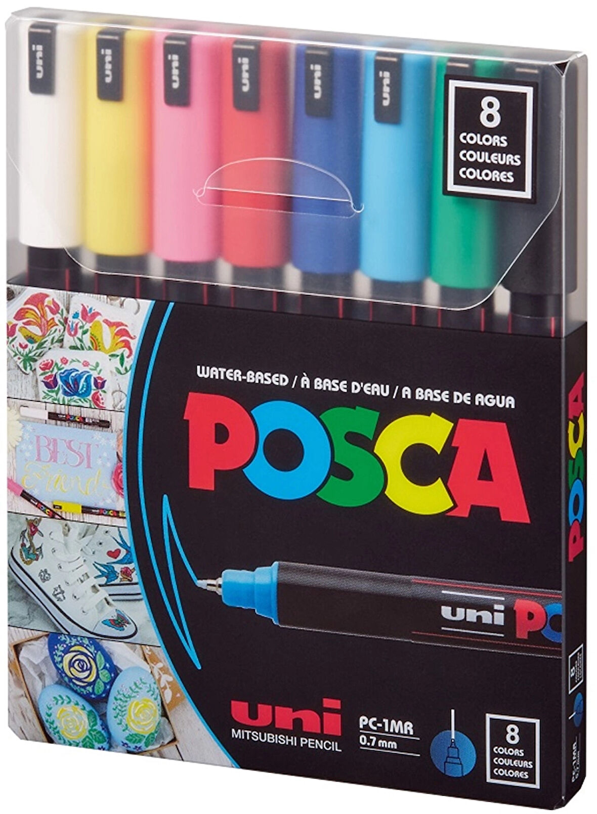Supertrend Posca PC-1MR 0.7 Su Bazlı Boyama Markörü Seti Ana Renkler 8 RENK