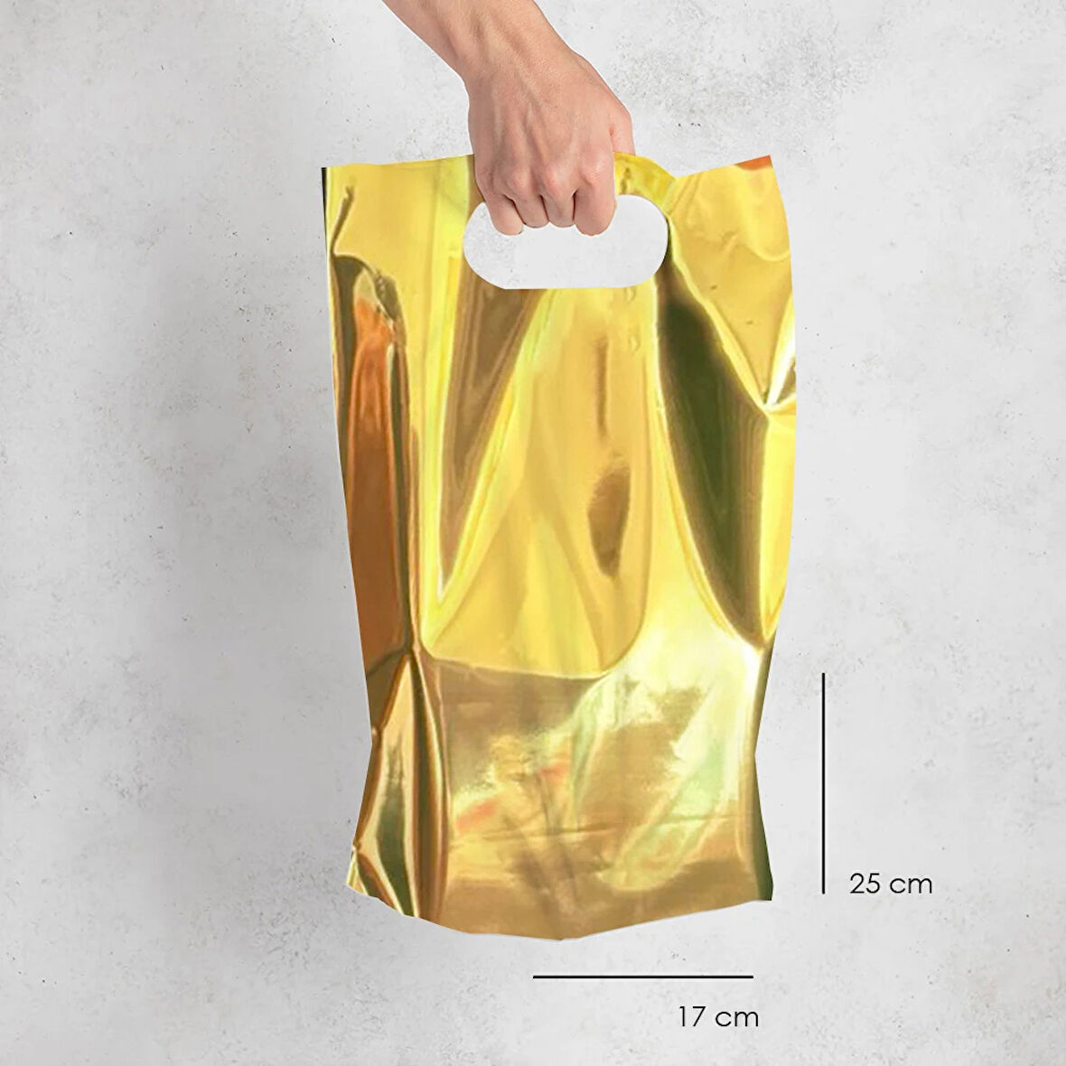Metalize El Geçme Poşet 17x25
