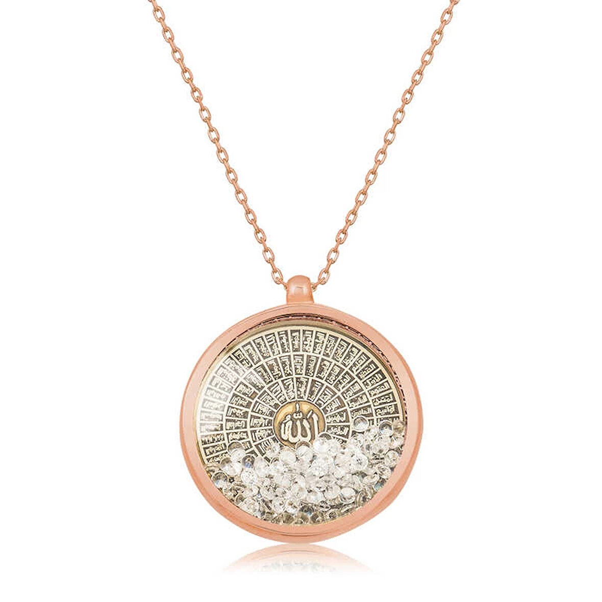 Supertrend Gümüş Rose Esmaül Hüsna Kadın Kolye