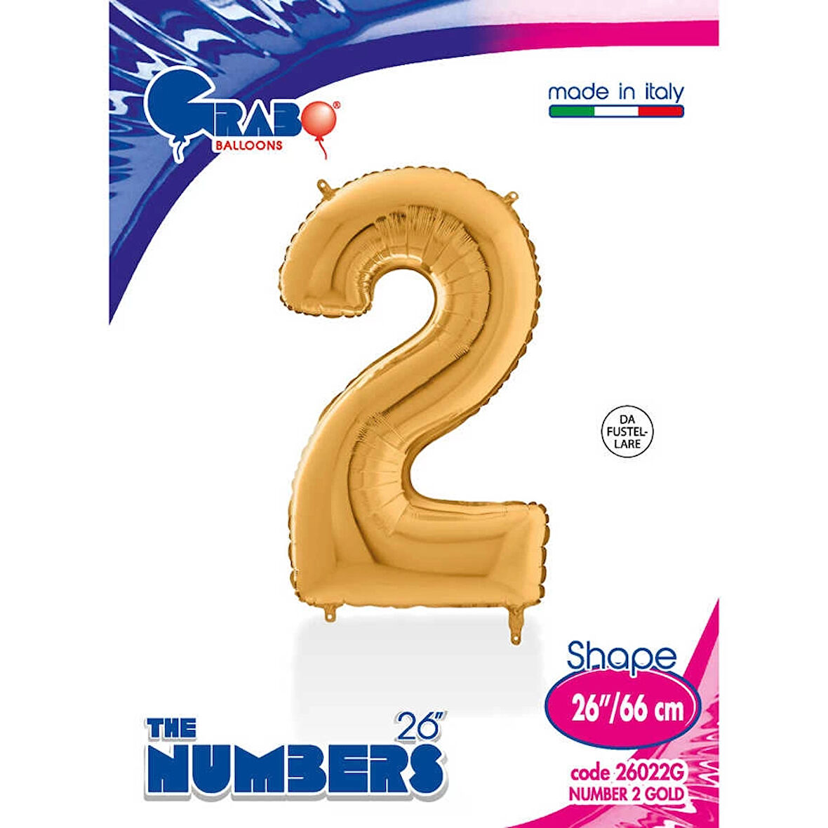 2 Rakam Supertrend Altın Folyo Balon 26"