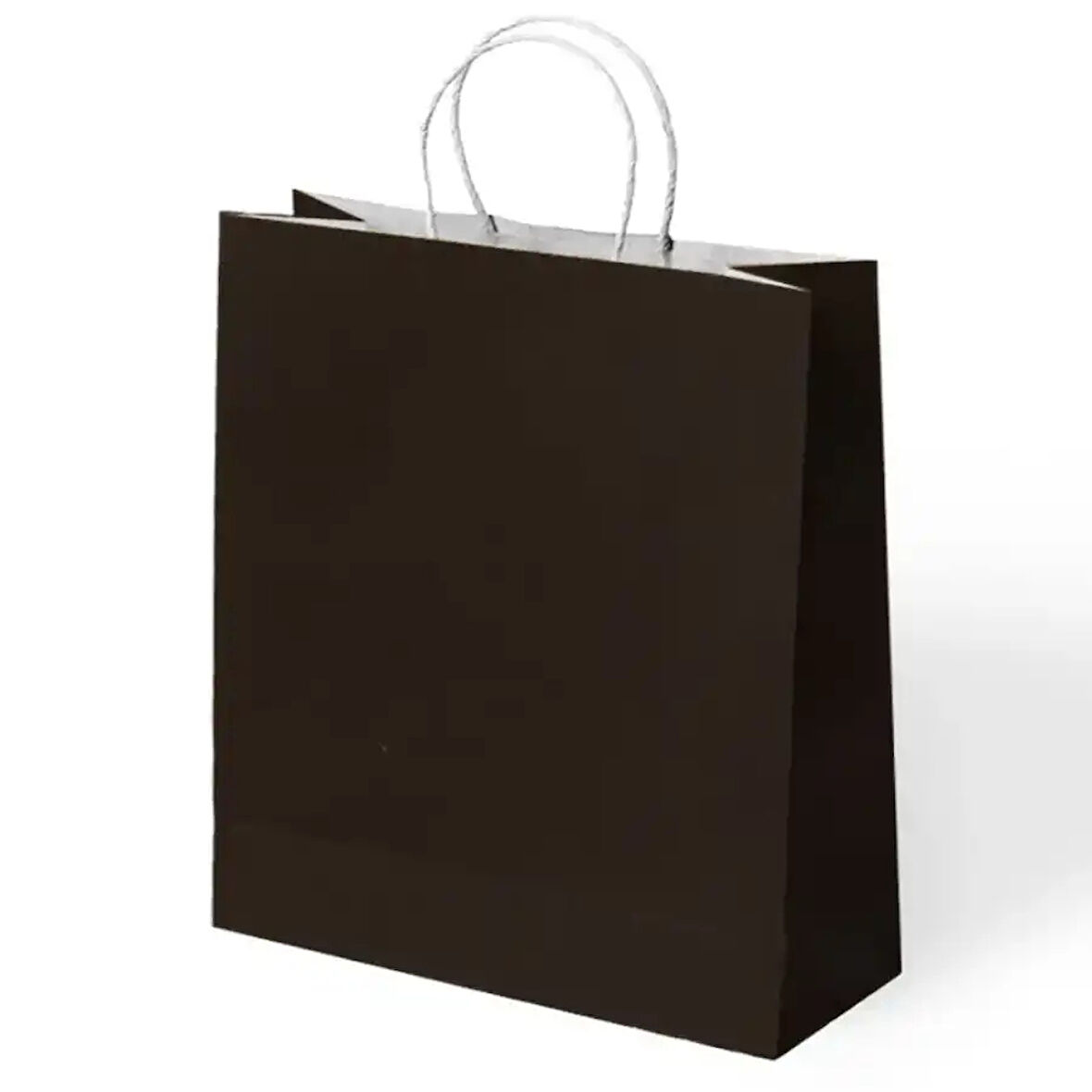 Siyah Büküm Saplı Kraft Çanta 45x50cm