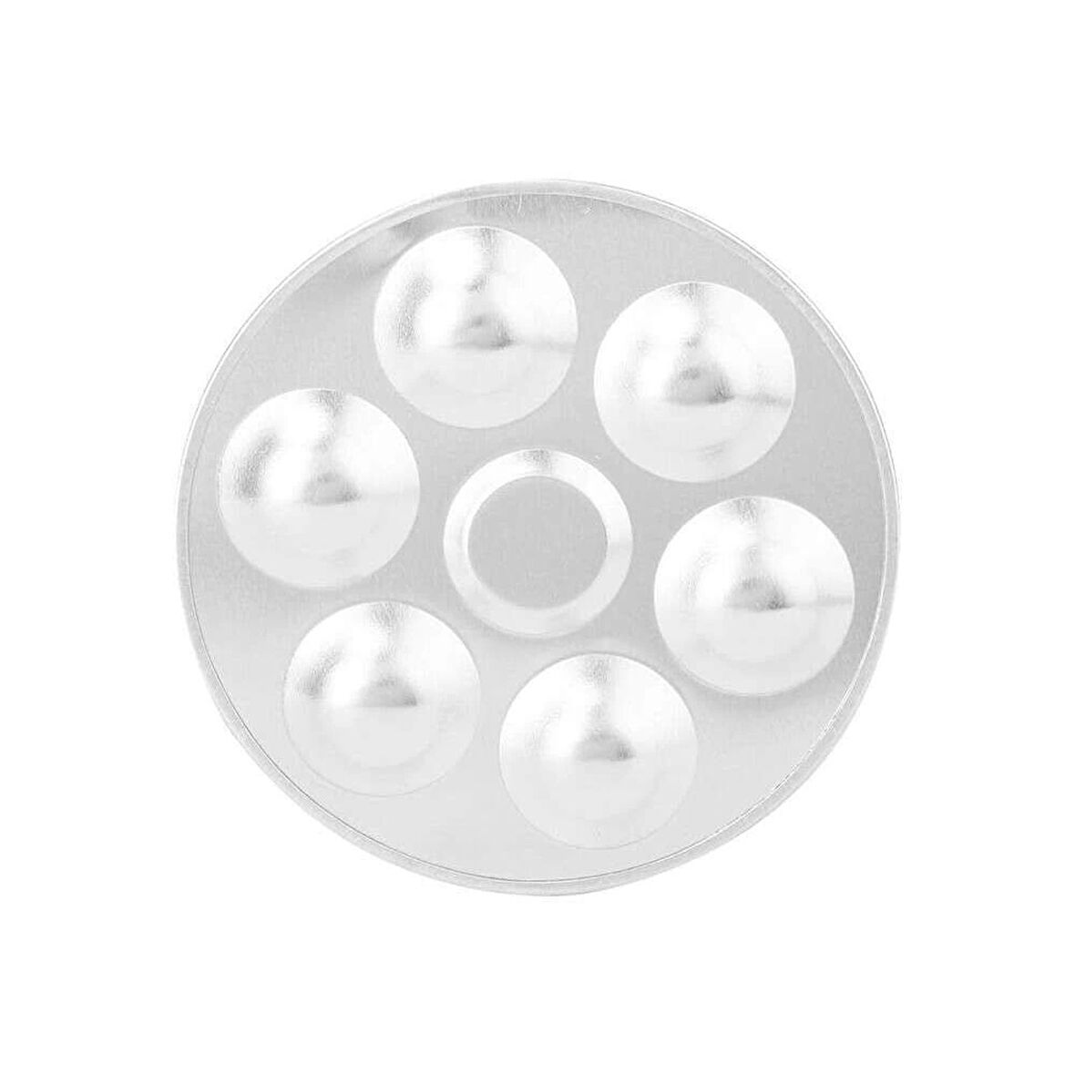 Supertrend Alüminyum Metal Boya Paleti Yuvarlak 6 Godeli (Çap:12.5 cm)