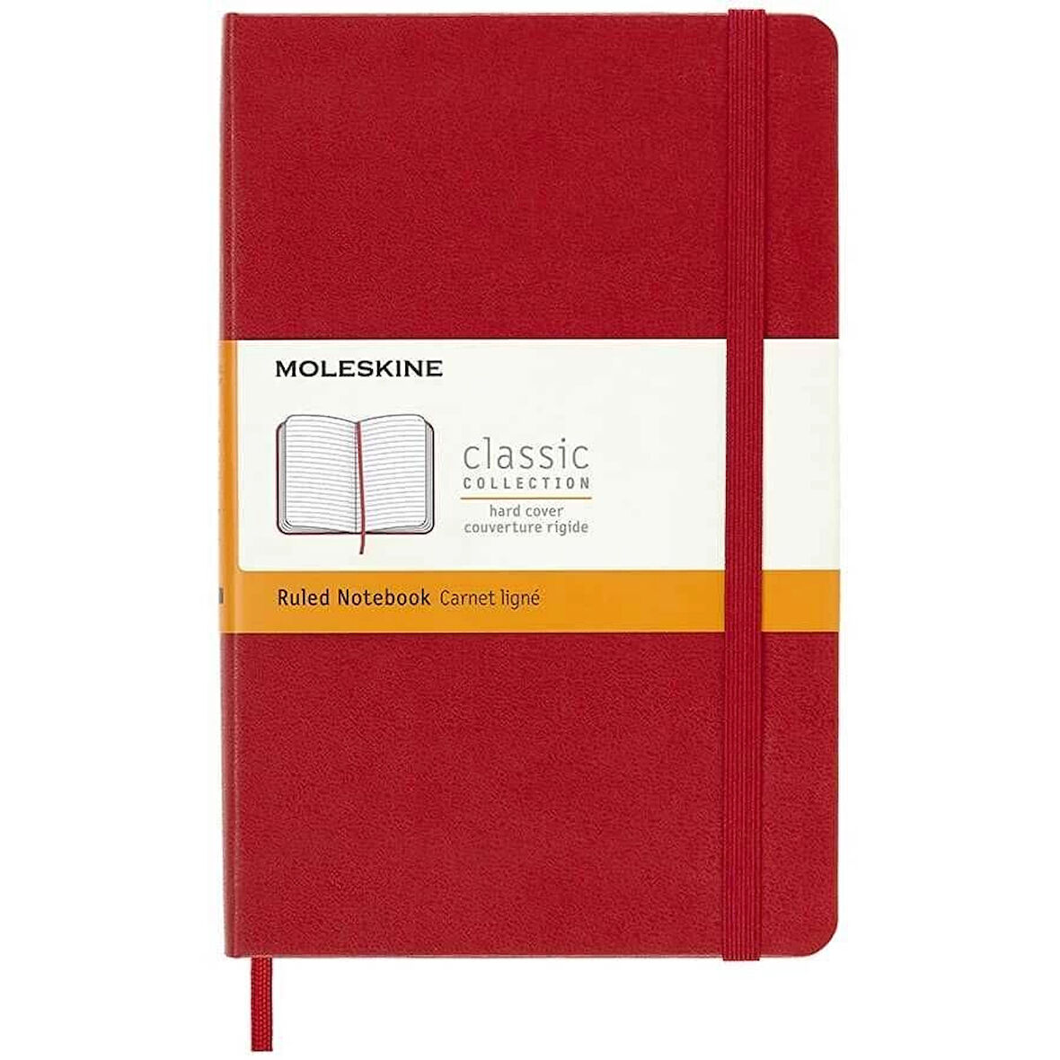 Supertrend Sert Kapak Çizgili Defter M Boy 11.5x18 cm. 208 Sayfa Scarlet Kırmızı