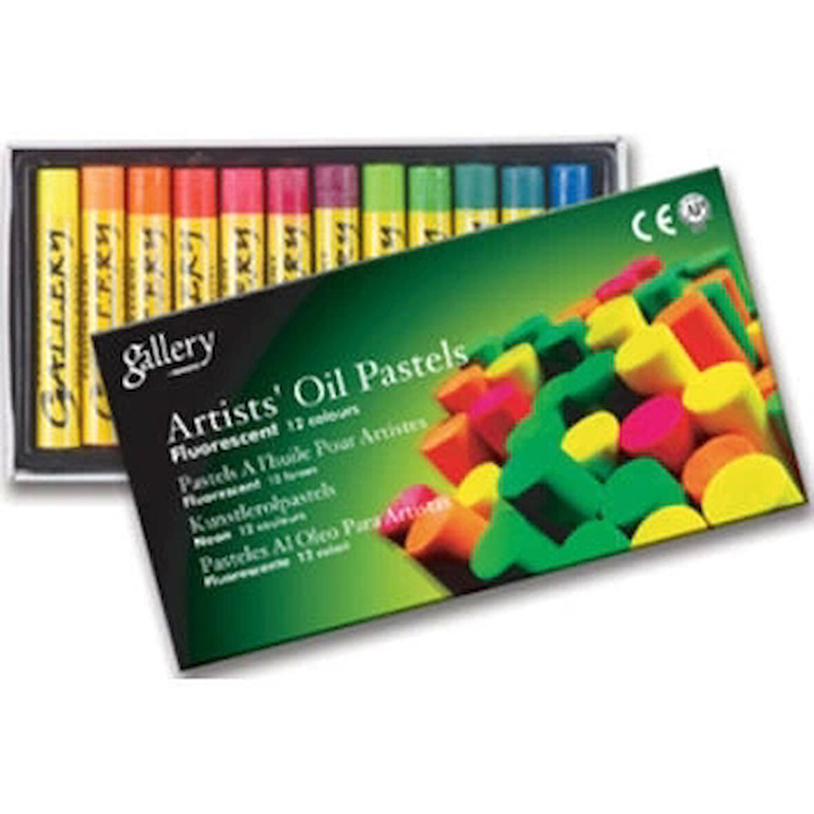 Supertrend Gallery Flourescent Yağlı Pastel Boya Seti 12 Renk Fosforlu Renkler