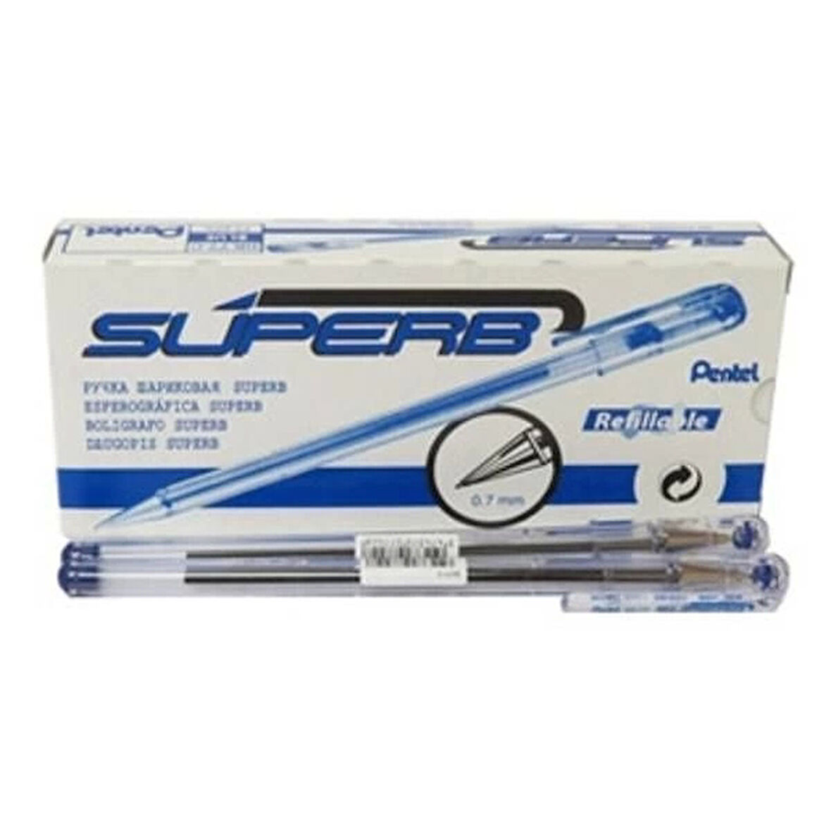 Supertrend BK77 Yağ Bazlı Roller Tükenmez Kalem MAVİ 12'li Kutu