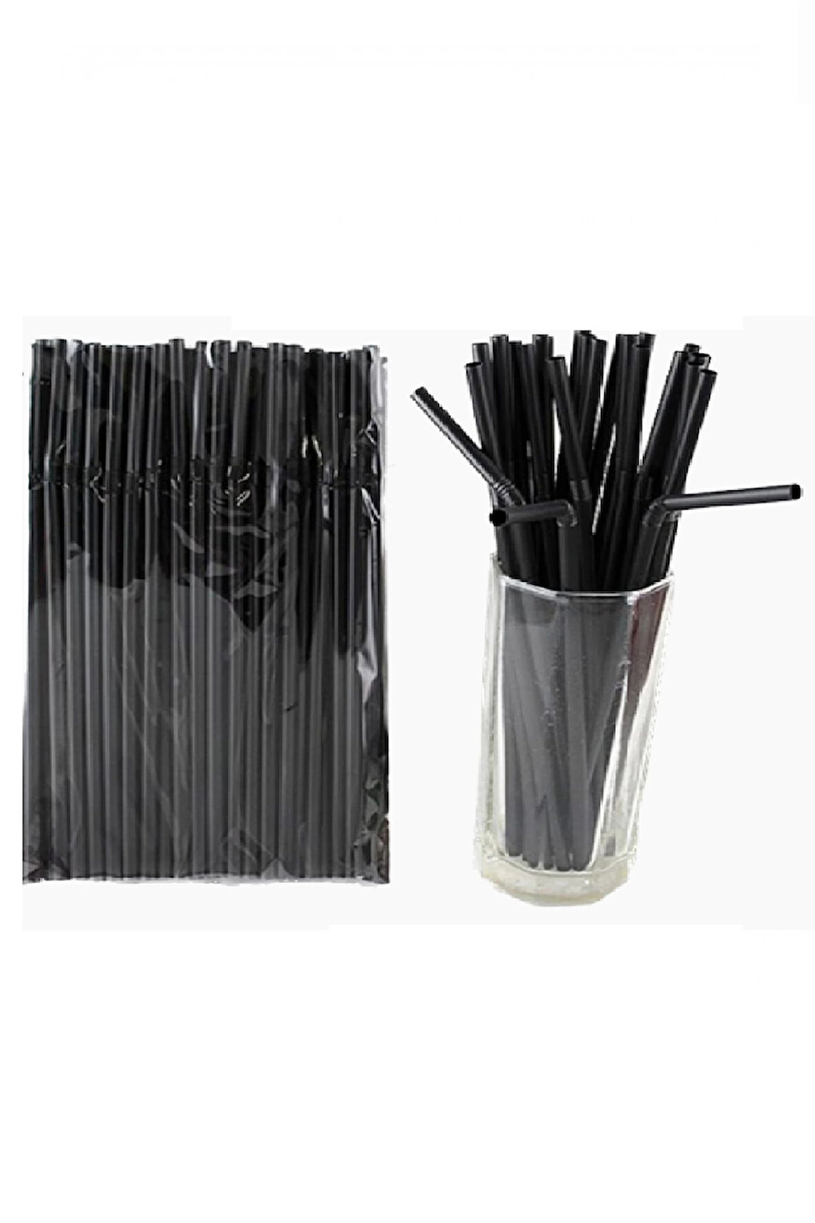 Supertrend Jelatinli Körüklü Frozen Pipet Siyah 8mm x 23,5cm - 50 Adet