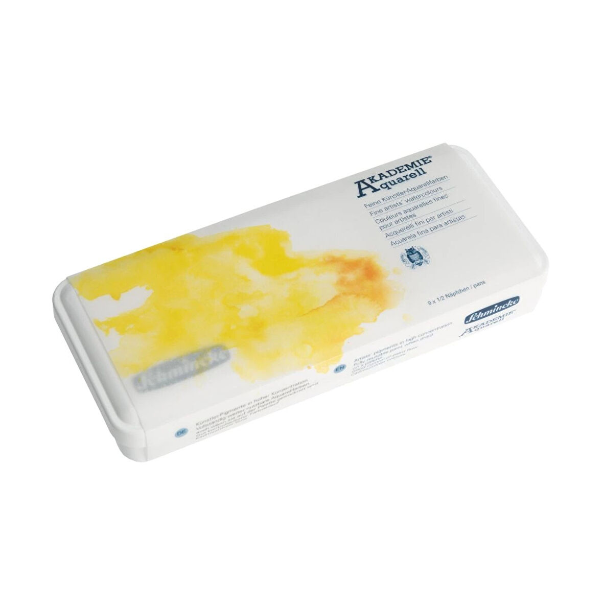 Supertrend Akademie Aquarell Taş Tablet Sulu Boya Seti Yarım Tablet 9 Renk Metal Kutu