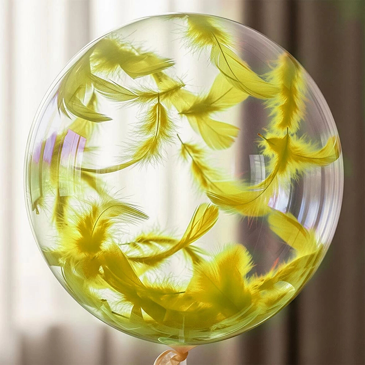 Sarı Balon Süsleme Tüyü