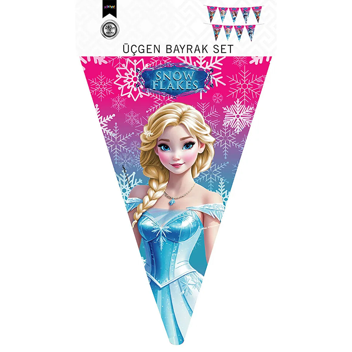 Üçgen Flama Süsleme Seti -Snowflakes-