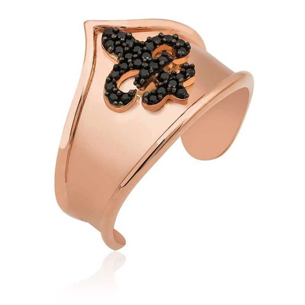 Supertrend Gümüş Rose Desenli Eklem Yüzük