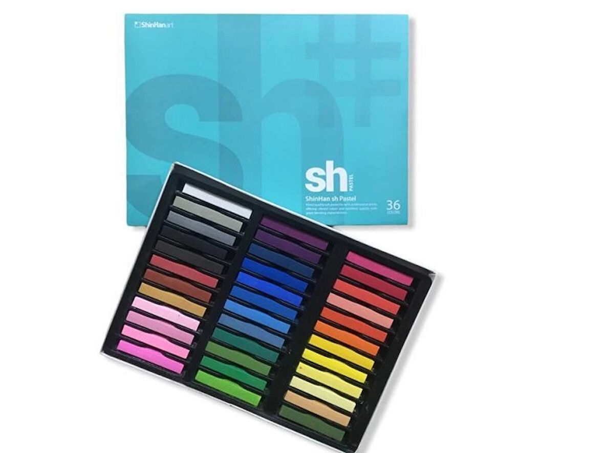 Shinhan Art Soft Pastel Toz Pastel Boya Seti 36 Renk Tam Boy (Large)