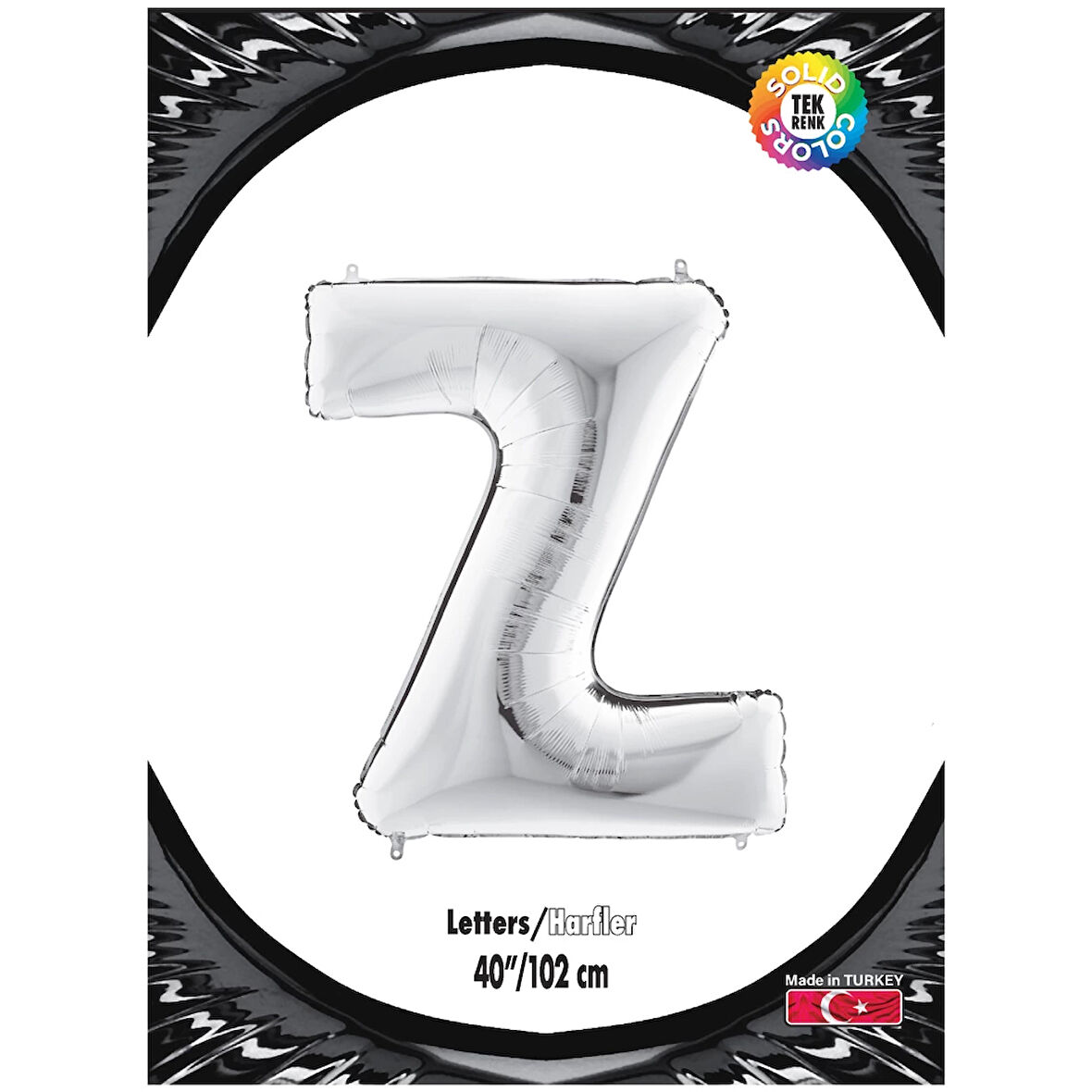 Z Harf Gümüş Folyo Balon 40"