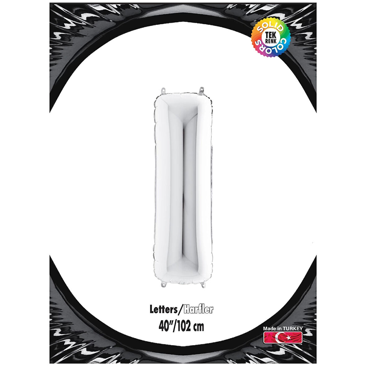 I Harf Gümüş Folyo Balon 40"