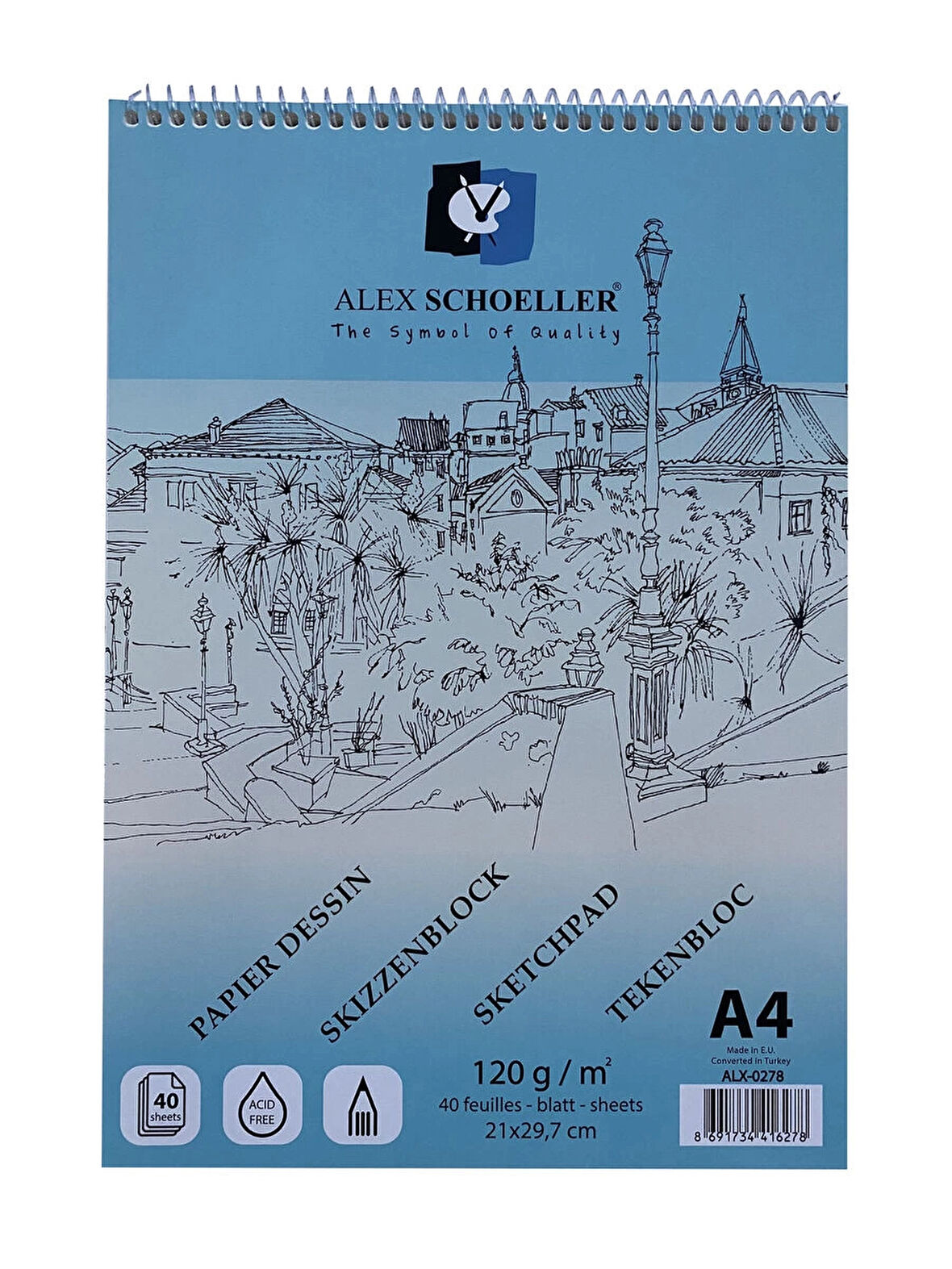 Supertrend Spiralli Eskiz Çizim Defteri 120 gr. A4 40 yp.