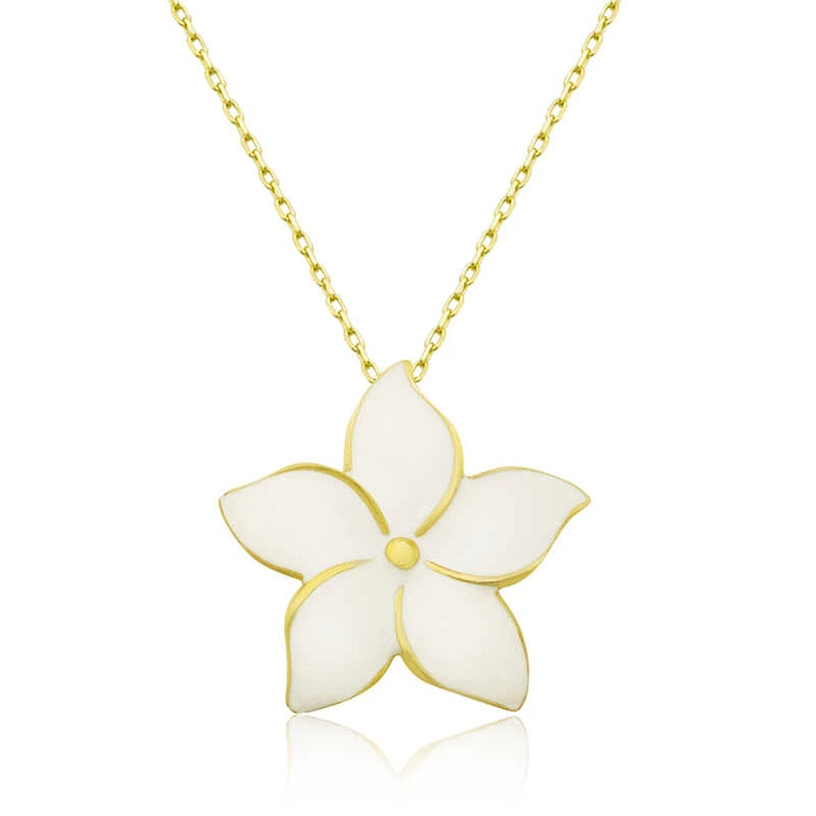 Supertrend Gümüş Gold Yasemin Çiçeği Kadın Kolye