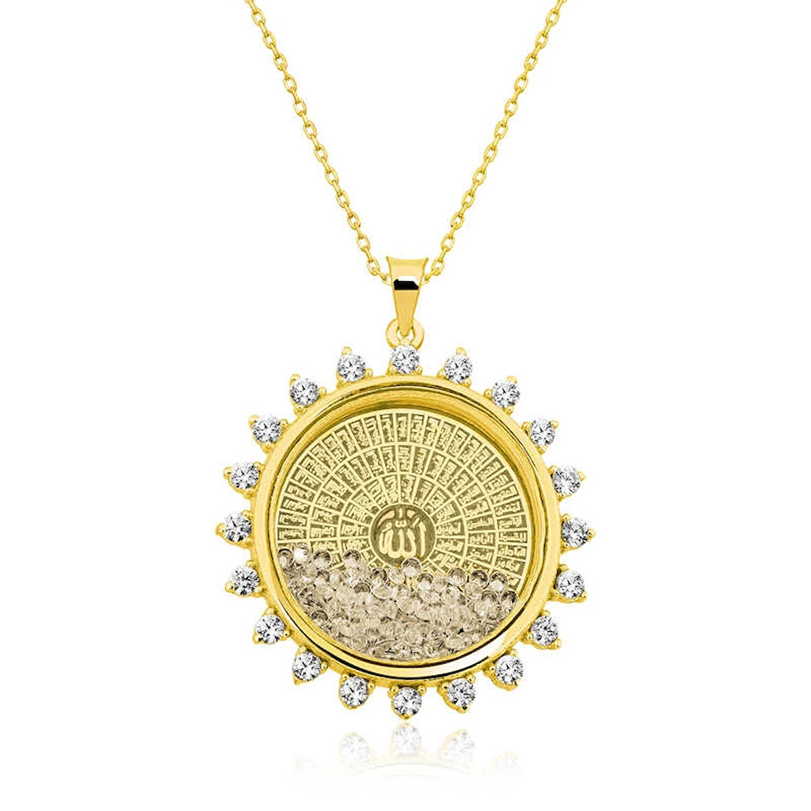 Supertrend Gümüş Gold Esmaül Hüsna Kadın Kolye