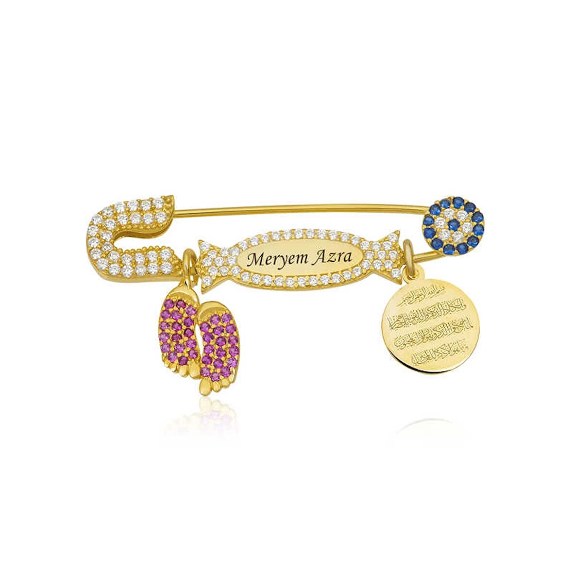 Supertrend Gümüş İsimli Bebek Yaka İğnesi