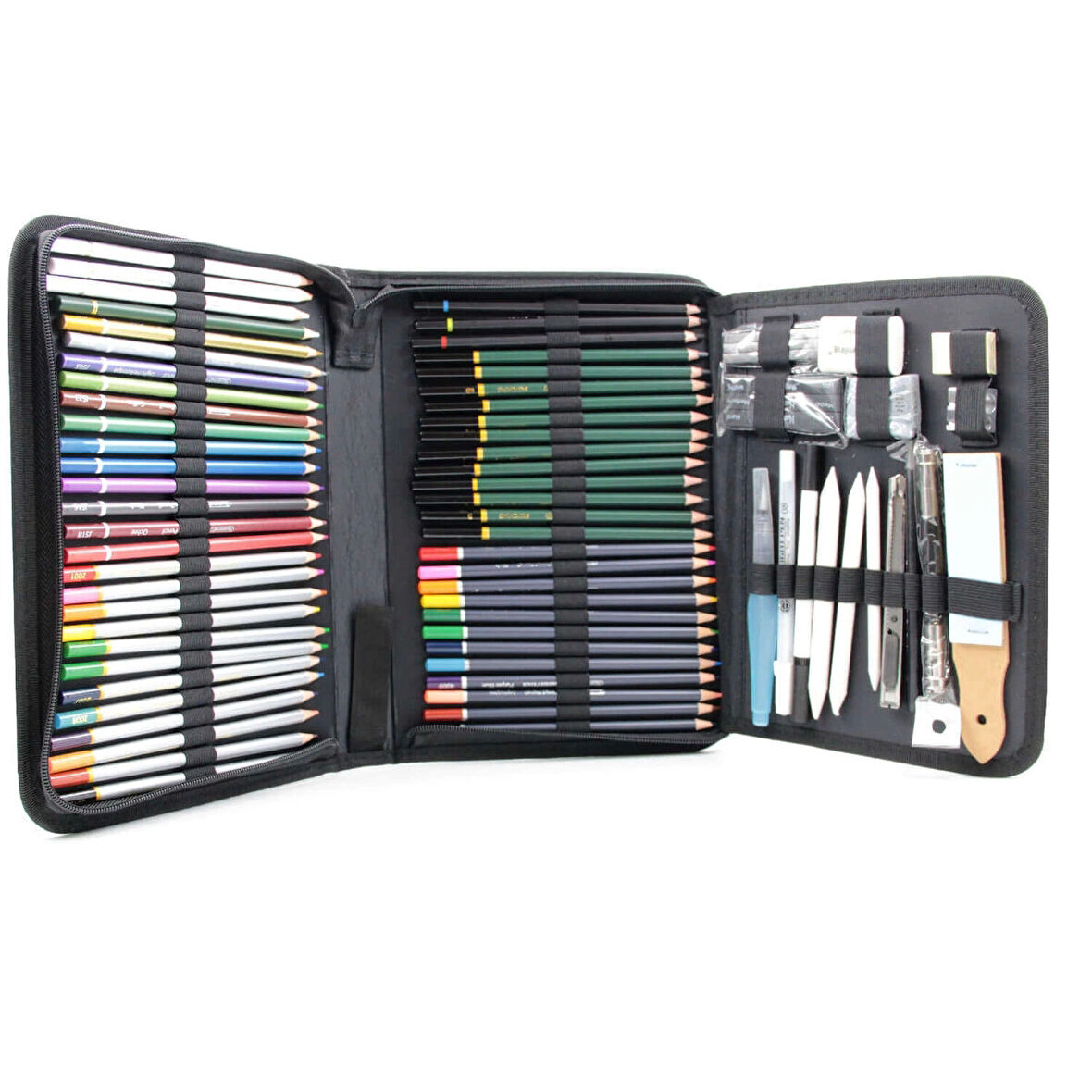 Supertrend Çantalı Karakalem Eskiz Çizim Boyama Seti 75 Parça