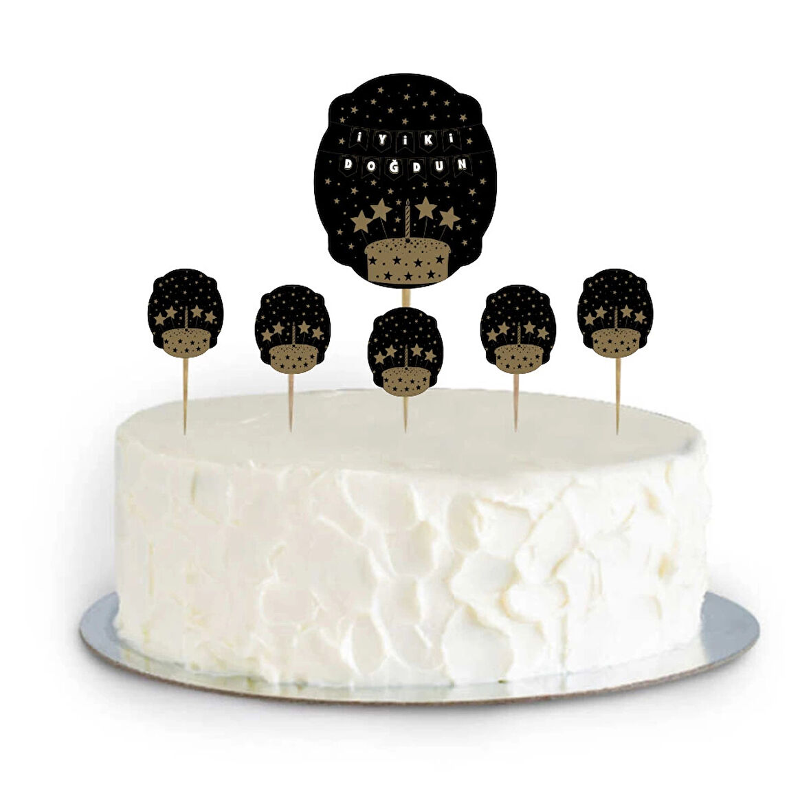 Doğum Günü Pasta Süsü -Siyah-