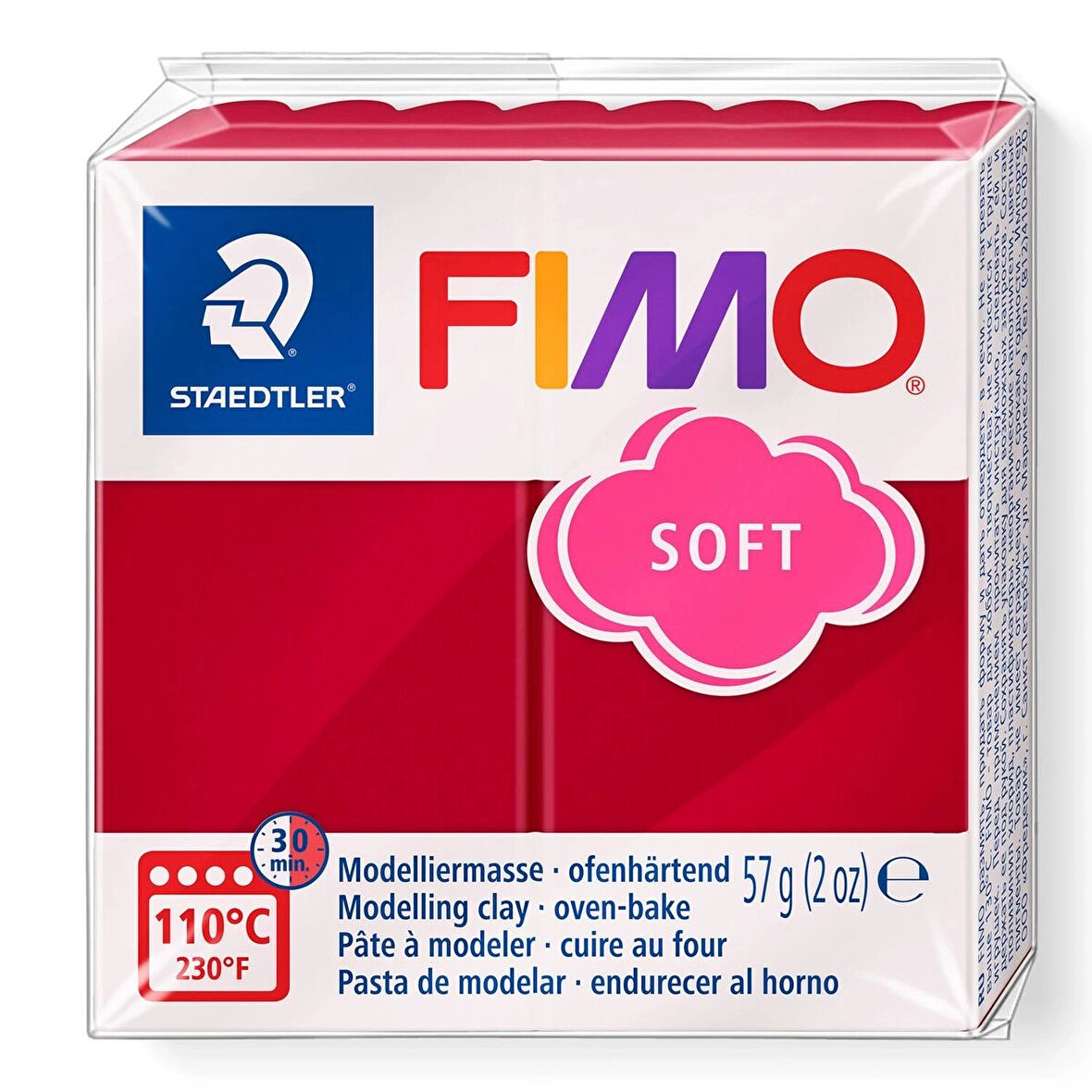 Supertrend Fimo Soft Polimer Kil 26 Cherry Red