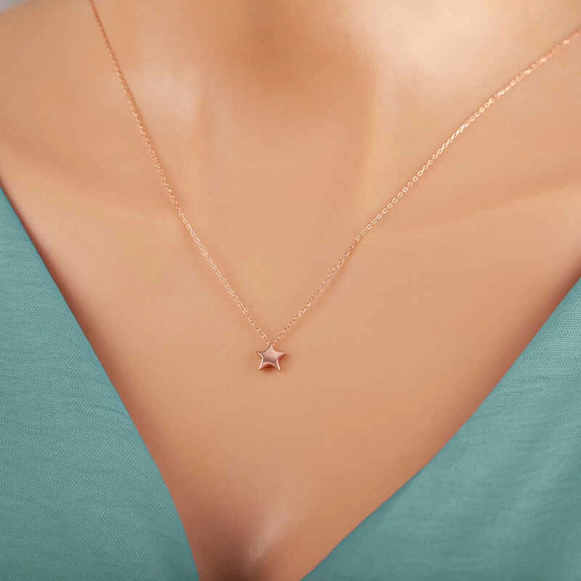 Supertrend Gümüş Rose Yıldız Kadın Kolye