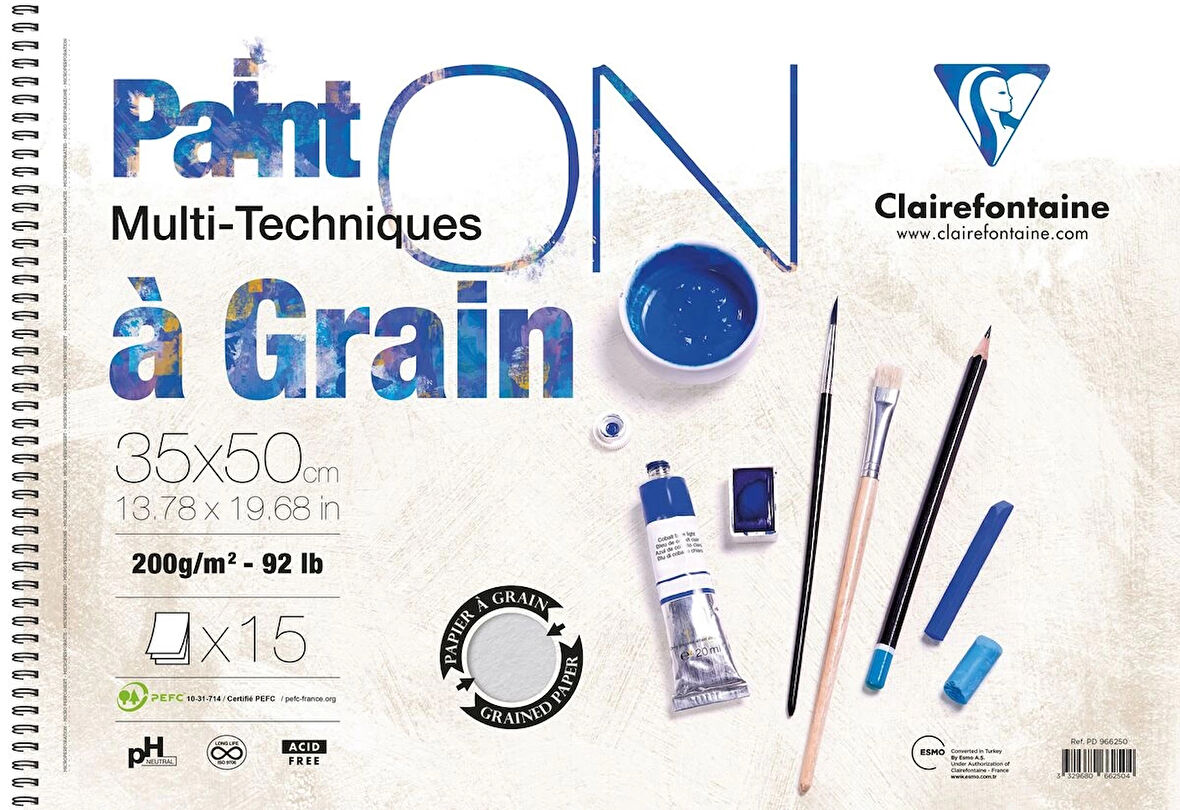 Supertrend Paint'On Çok Amaçlı Resim ve Eskiz Çizim Defteri 200 gr. 35x50 cm. 15 yp.