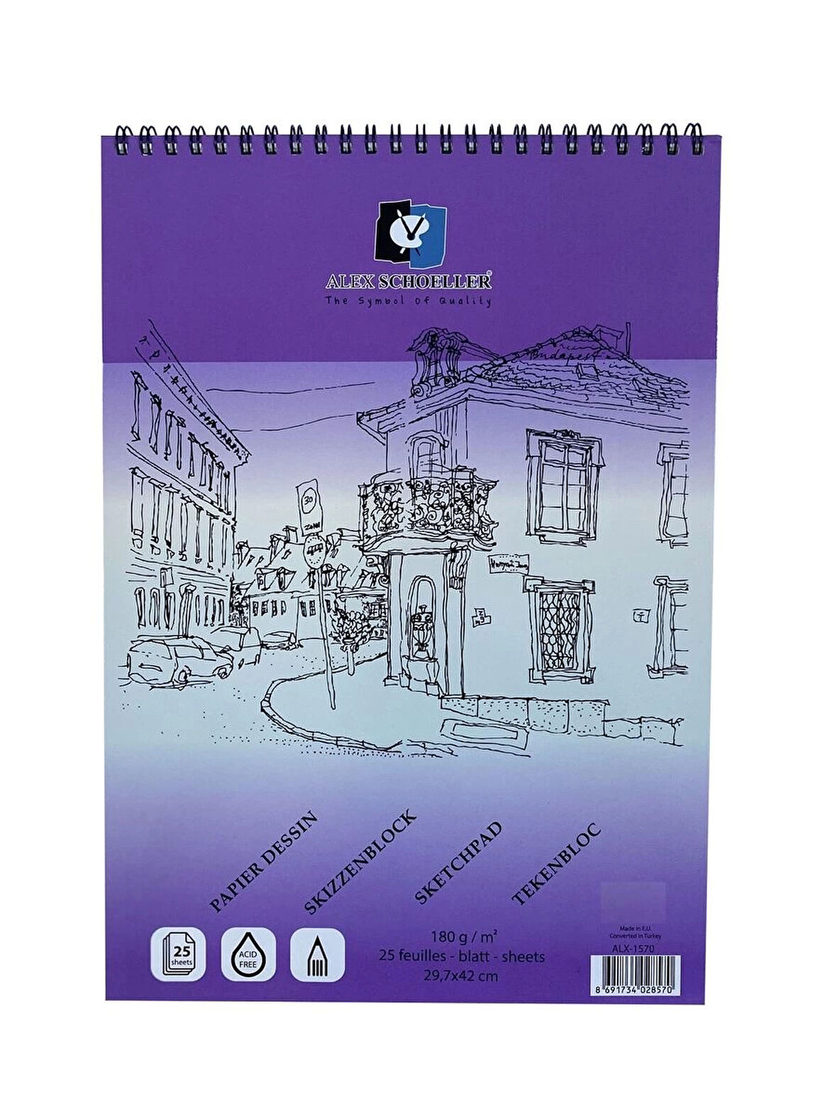 Supertrend Spiralli Eskiz Çizim Defteri 180 gr. A3 25 yp.