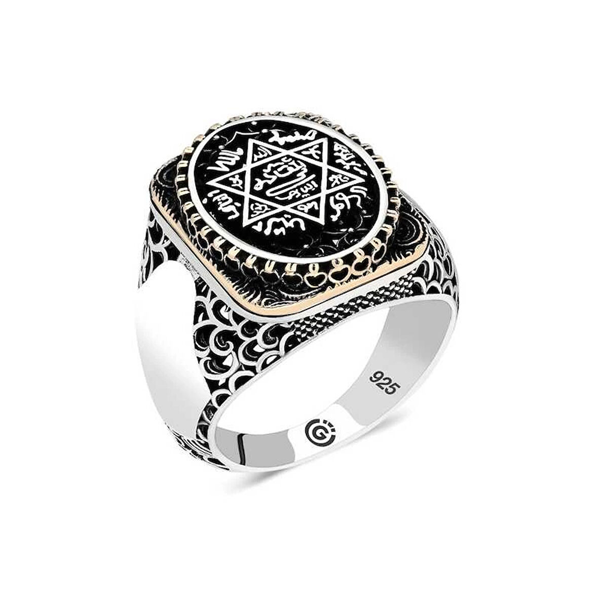 Supertrend Gümüş Süleyman Mührü Oval Erkek Yüzük