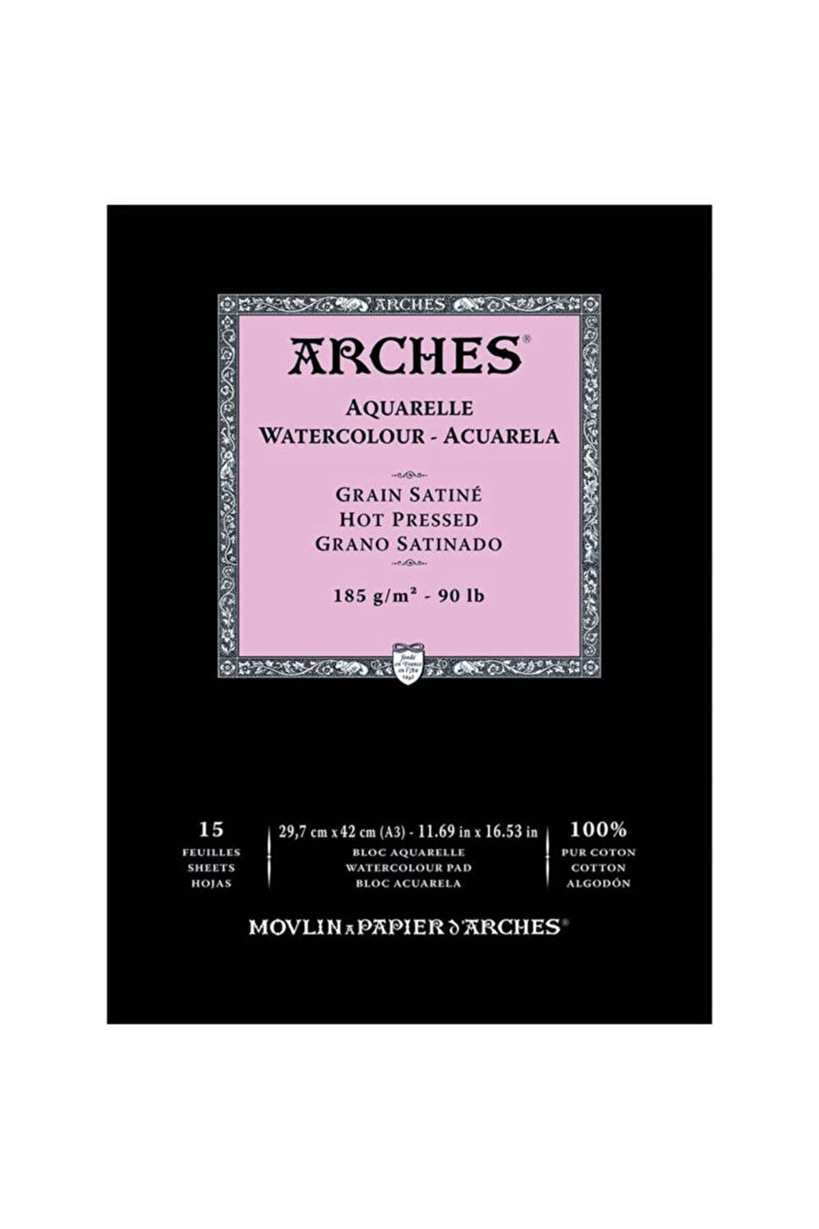Supertrend Sulu Boya Defteri Blok Sıcak Baskı - Düz Doku 185 gr. 29x42 cm. 15 Yaprak