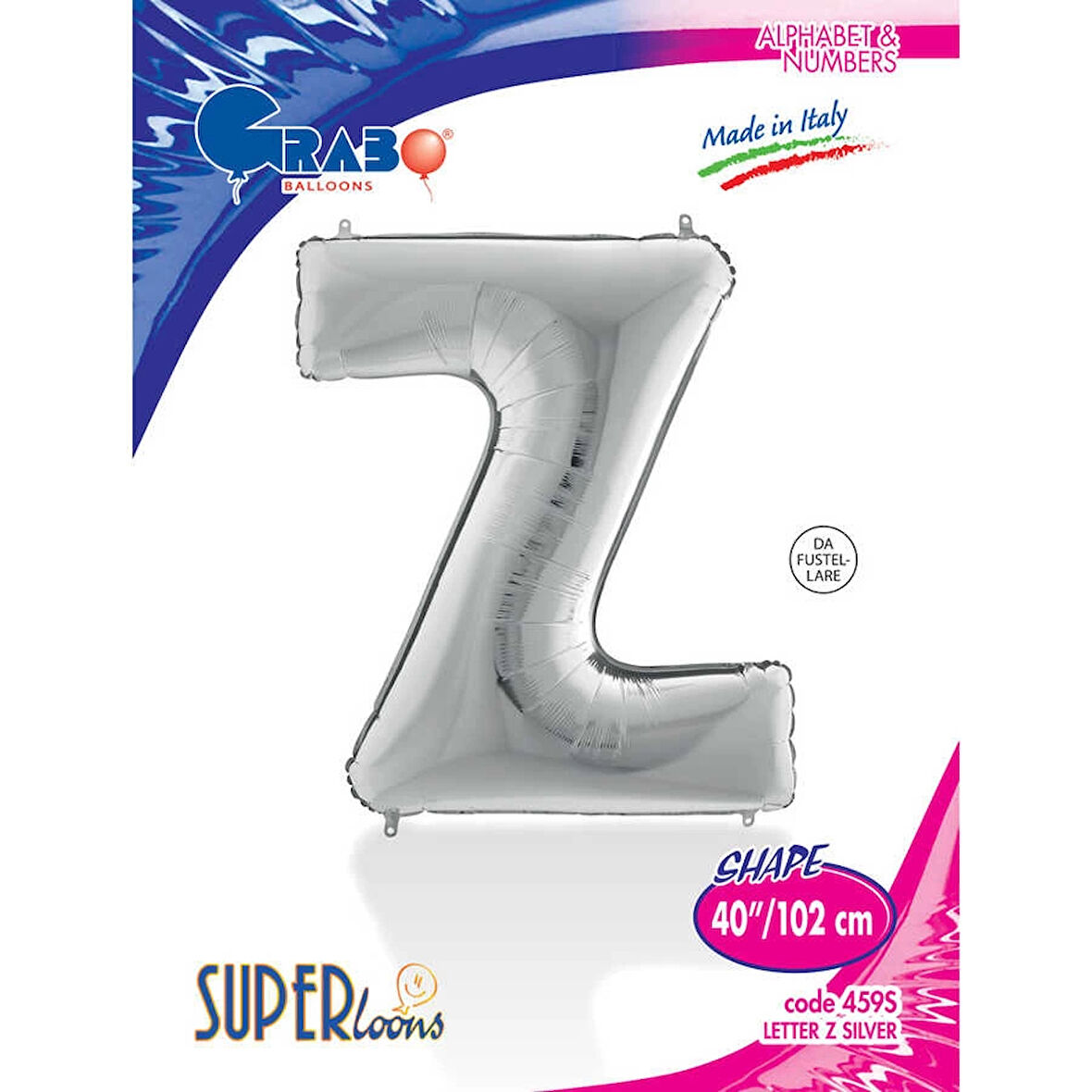 Z Harf Supertrend Gümüş Folyo Balon 40"
