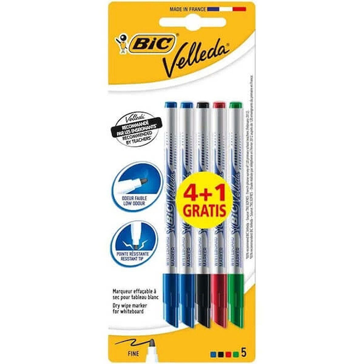 Supertrend Velleda Eco Beyaz Tahta Kalemi Seti Yuvarlak Uç 4+1'Li (875698***)